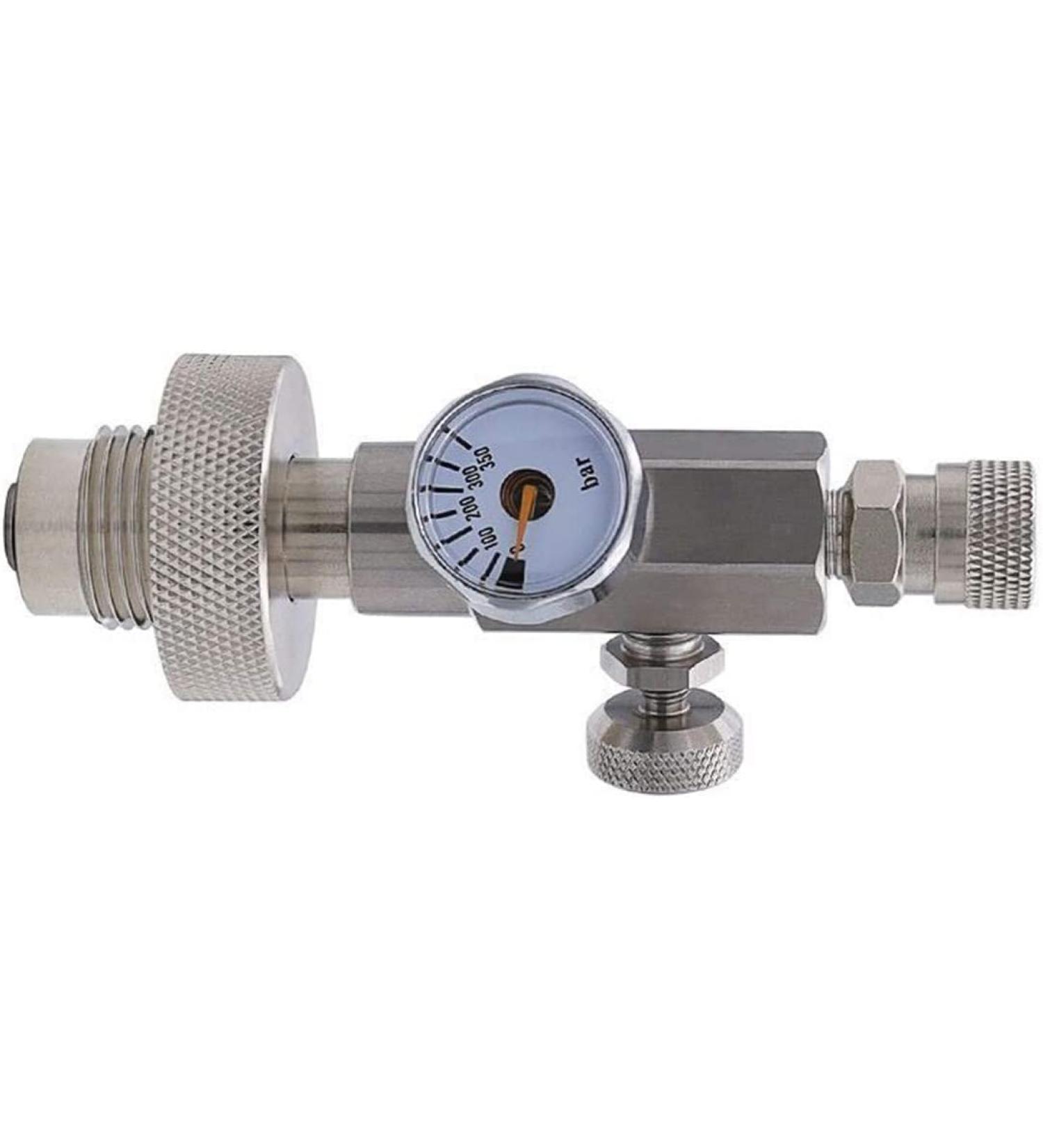 Stainless Steel Fill Station DIN G5/8 Charging Adapter for PCP Air Gun - 350Bar/5000Psi Gauge Included - Buy Online on GoSupps.com