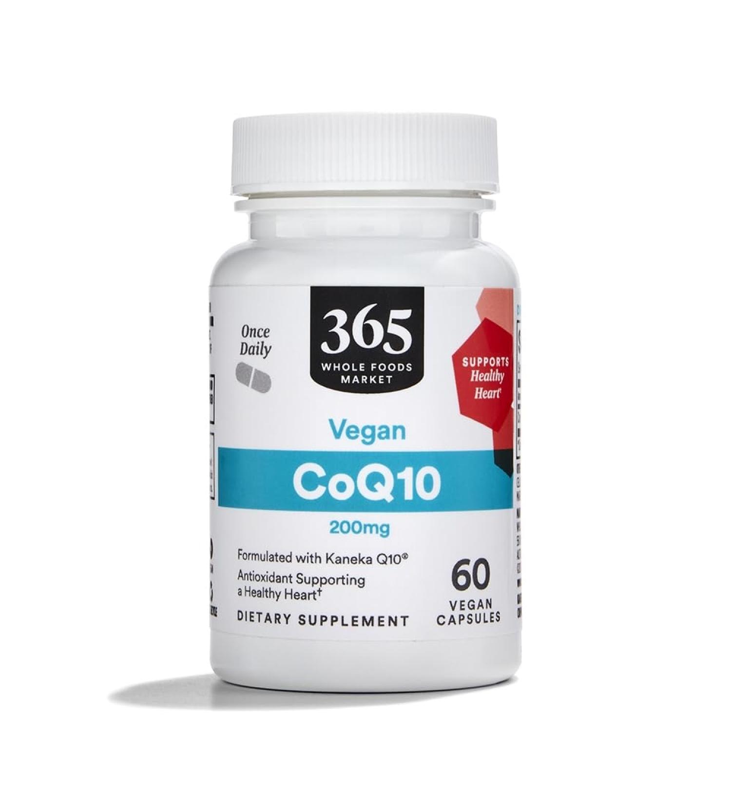 Whole Foods Market 365 CoQ10 200mg 60 Count 60 Count (Pack of 1)
