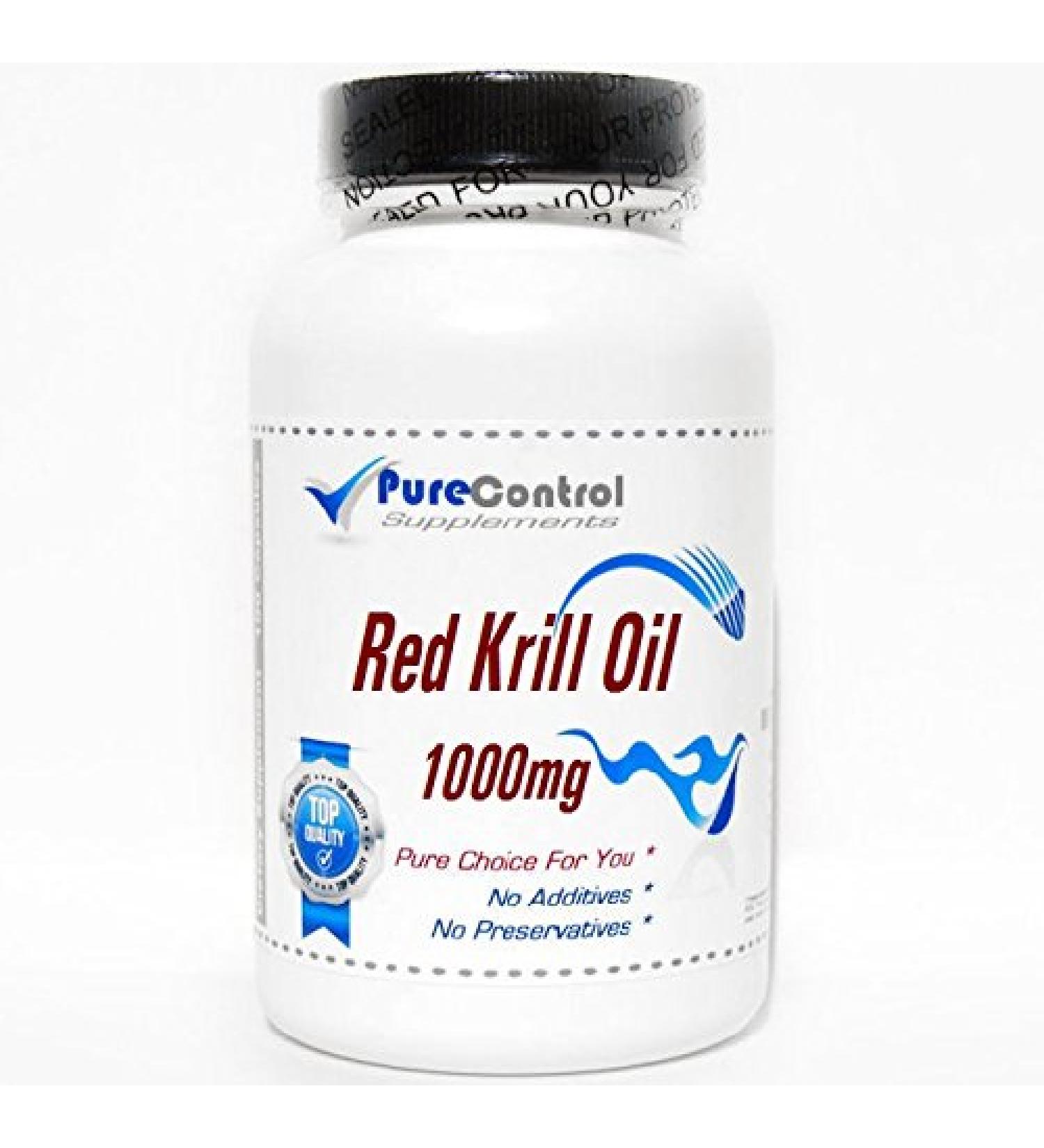 Red Krill Oil 1000mg // 100 Capsules // Pure // by PureControl Supplements