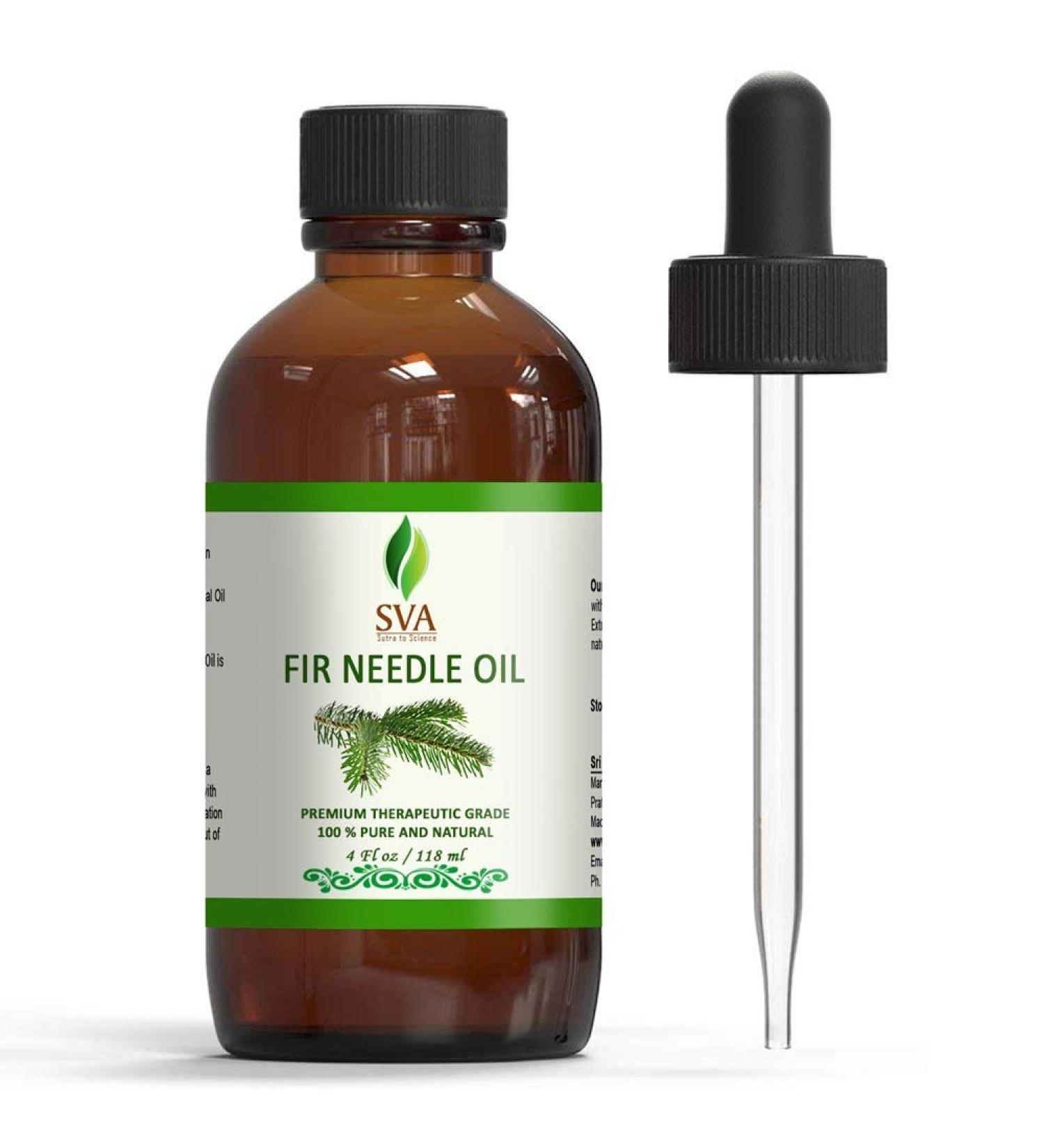 SVA Organics Fir Needle Oil 4 Oz - Natural Oil for Skin, Hair & Body - Aromatherapy Fir Oil - 1 Pack - Buy Online on GoSupps.com