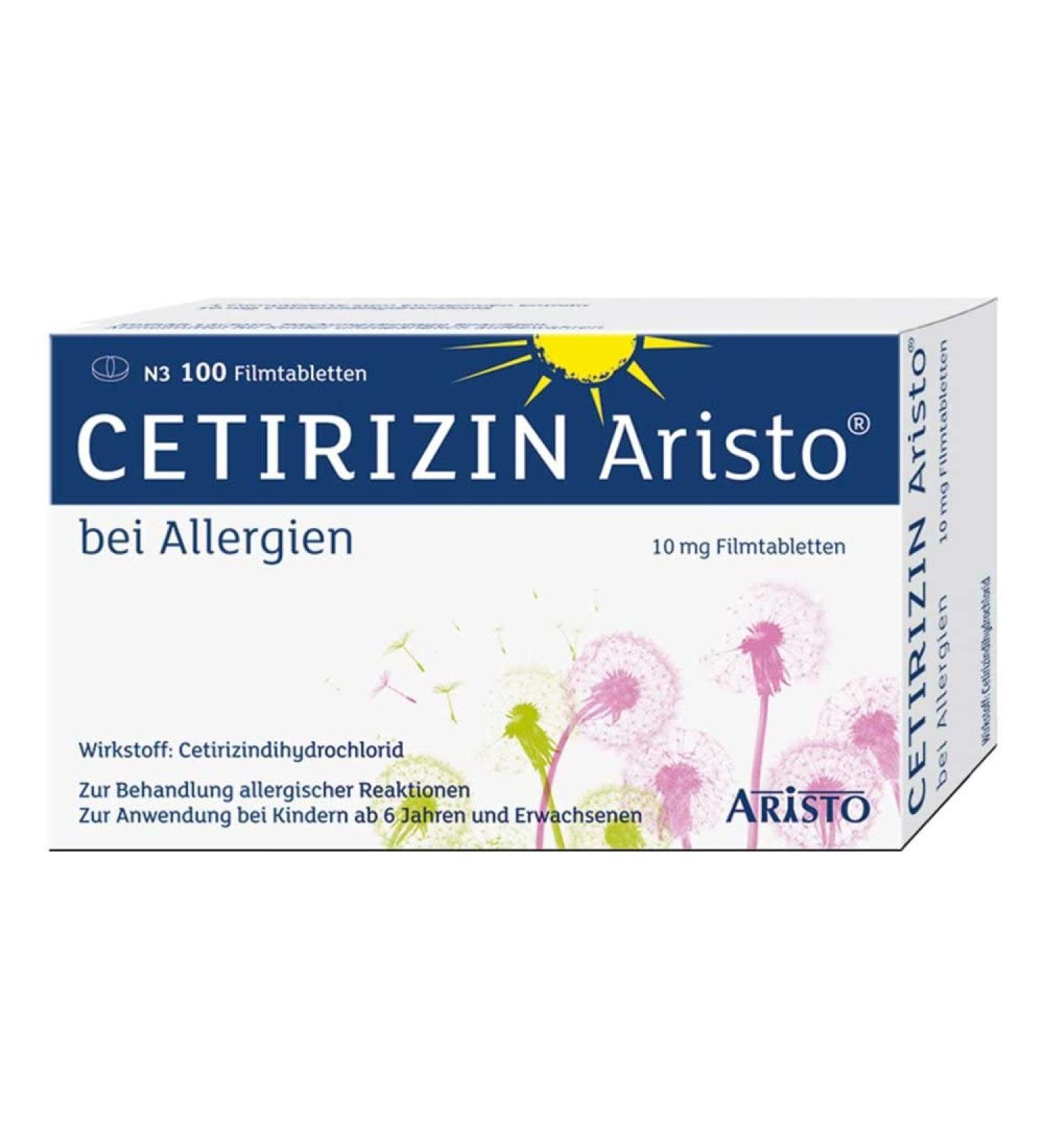 CETIRIZIN Aristo for allergies 10 mg film-coated tablets 100 pcs