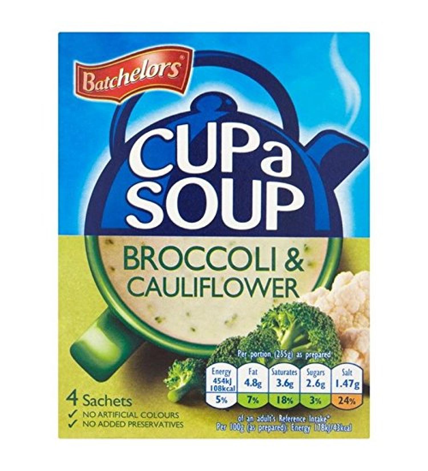 Batchelors Batchelors Un Broccoli Soup and Cauliflower Mug 4 x 25 g