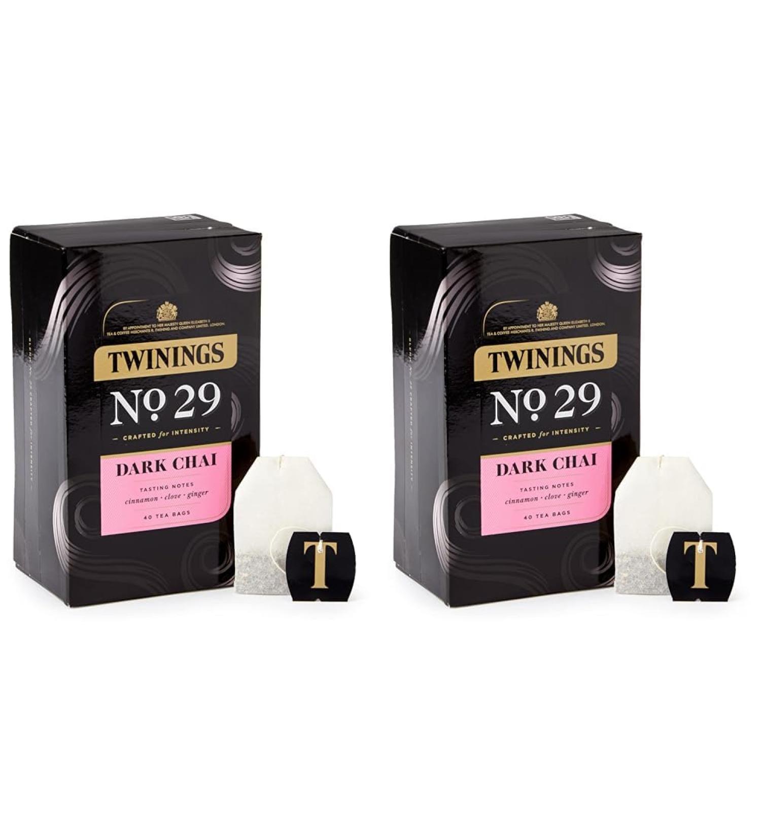 Twinings Dark Chai Tea Bags 40 each (Pack of 2) - Buy Online on GoSupps.com