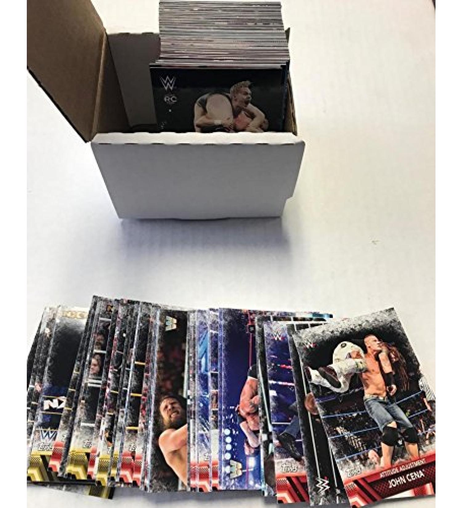 2017 Topps Then Now Forever Complete Hand Collated Wrestling Set of 100 Cards Includes 50 card Finishers and Signature Moves Set too. 150 Cards total.