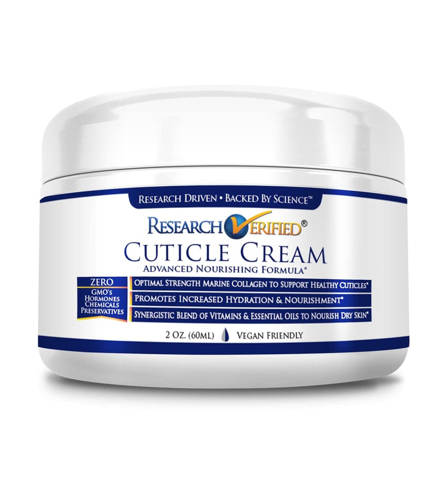 Research Verified Cuticle Cream - Heal & Maintain Healthy Cuticles & Nail Beds - 2 Oz - Made in the USA - Best International Shipping - Buy Online on GoSupps.com