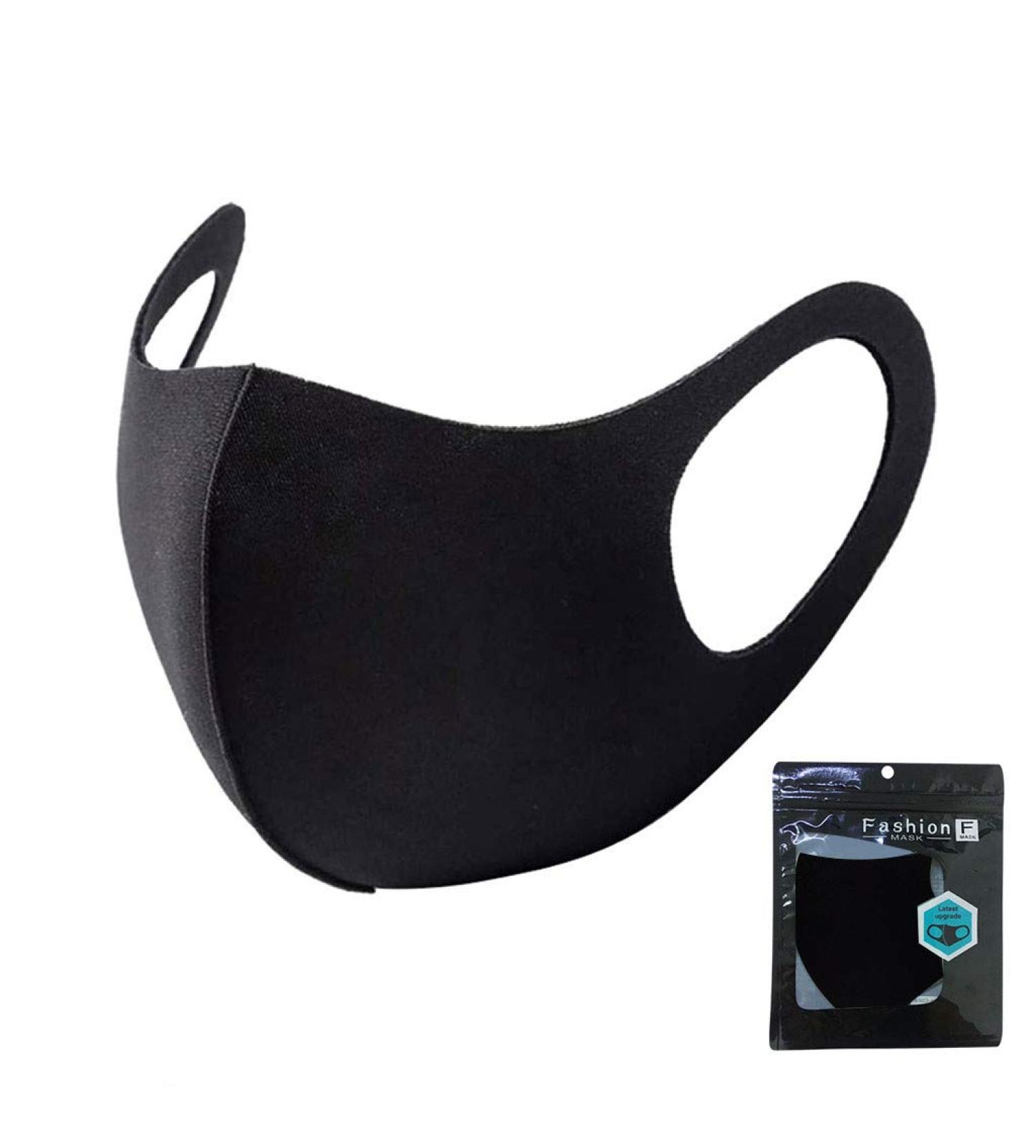 Riou Face Mask with Motif - Washable Reusable Cotton Breathable Mouth & Nose Protection Scarf for Men & Women (Black) | International Shipping Available - Buy Online on GoSupps.com