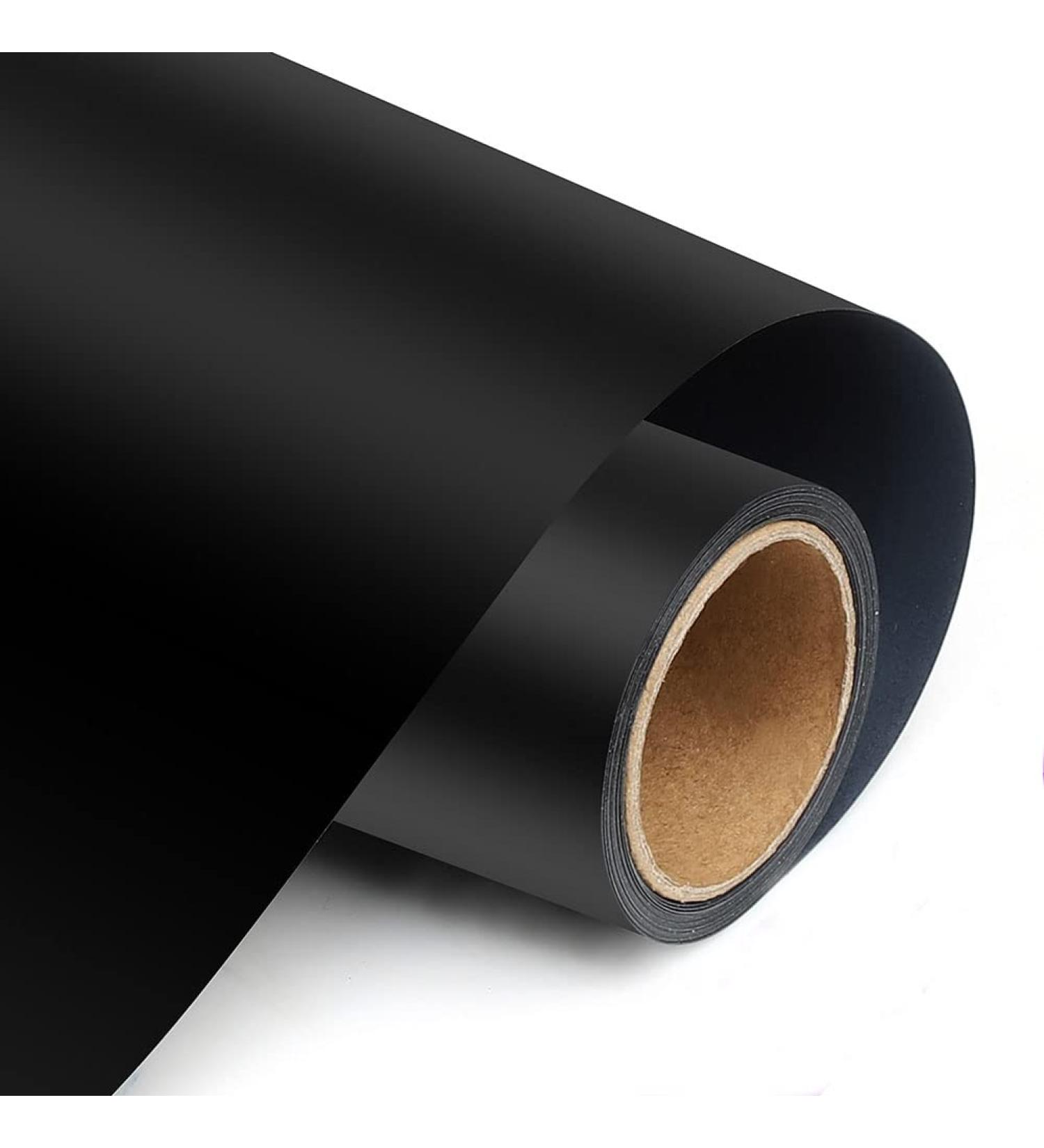 TransWonder Black Heat Transfer Vinyl - 12x10 - Iron on HTV Vinyl for Cricut Air/Maker - Matte Black (10ft) - Buy Online on GoSupps.com