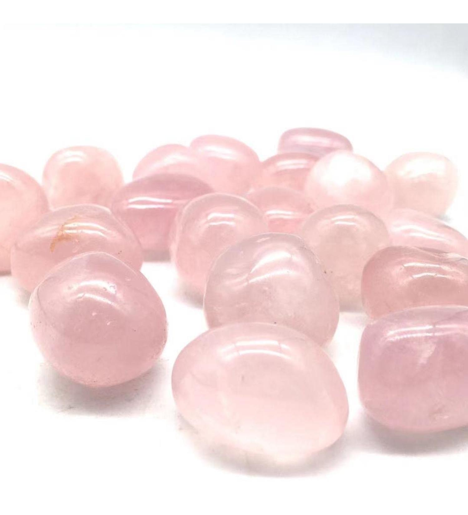 Natural Crystal Rough Natural Quartz Crystal 10pc 25mm-35mm Natural Polishing Stone Rose Quartz Tumble Stones for Home Office Decor - Buy Online on GoSupps.com