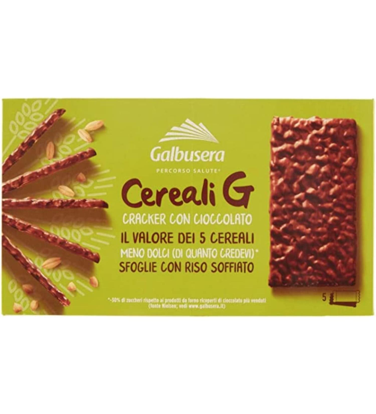  Galbusera Galbusera Set of 3 G Rice Blown Cereal Crackers with Chocolate Snack 150g Pack contains 5 servings of 2 crackers - Buy Online on GoSupps.com