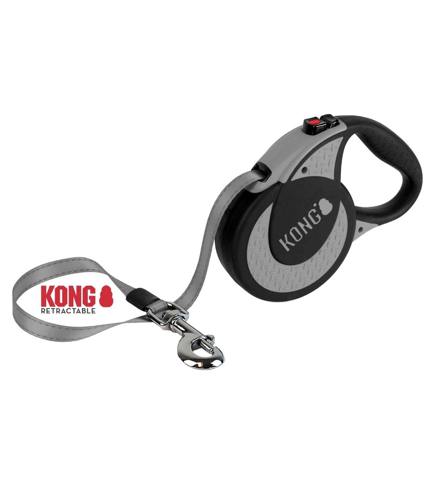 High-Quality 5m Cong Roll-Out Dog Leash for Large & Strong Dogs (Up to 70kg) - XL Reflective Design with Soft Handle & Break Lock System - Gray - Buy Online on GoSupps.com