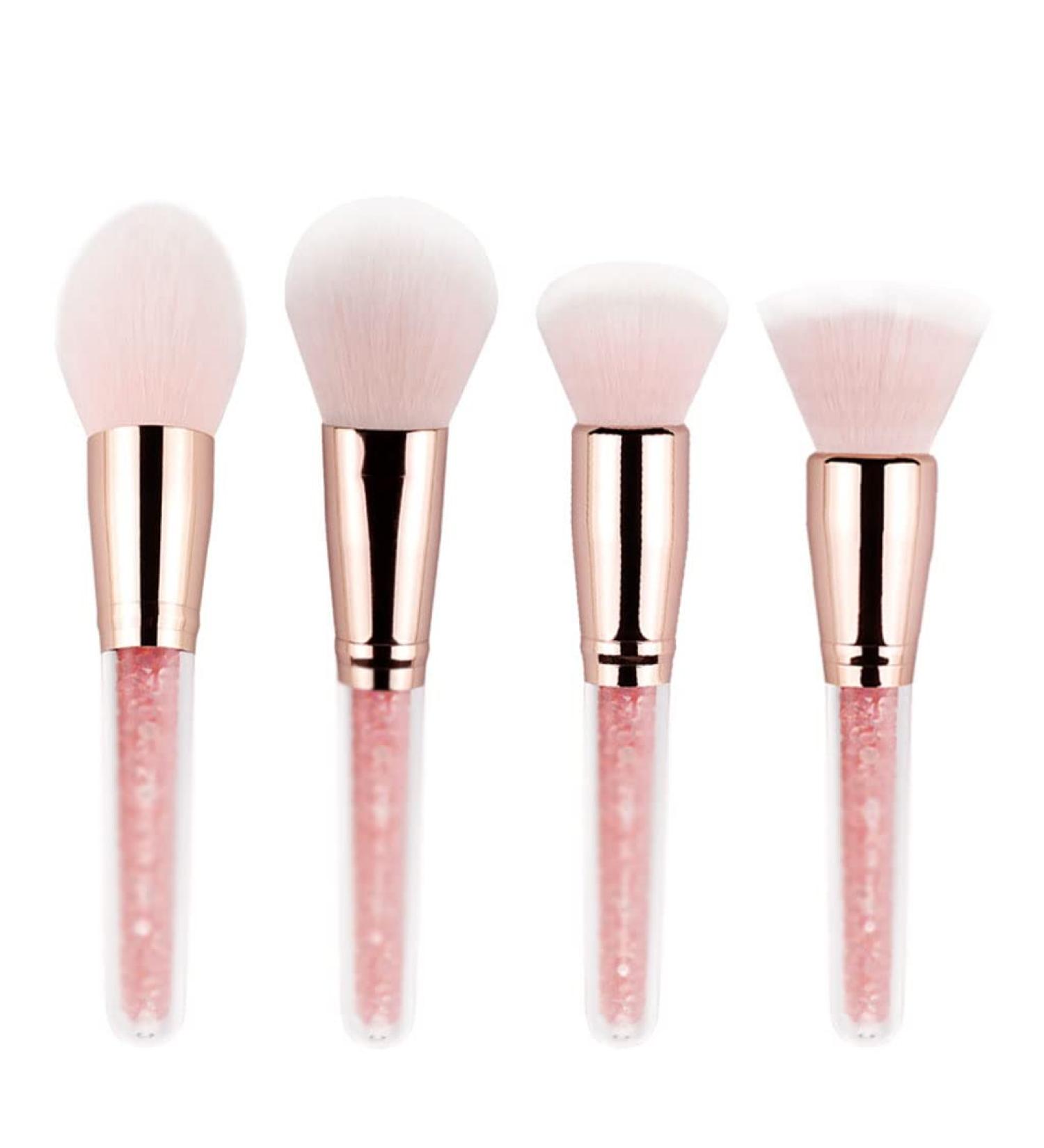 Buy DFHBFG Set of 4 Quicksand Beauty Tools - Crystal Handle Makeup Brushes with Nylon Bristles | International Shipping Available - Buy Online on GoSupps.com