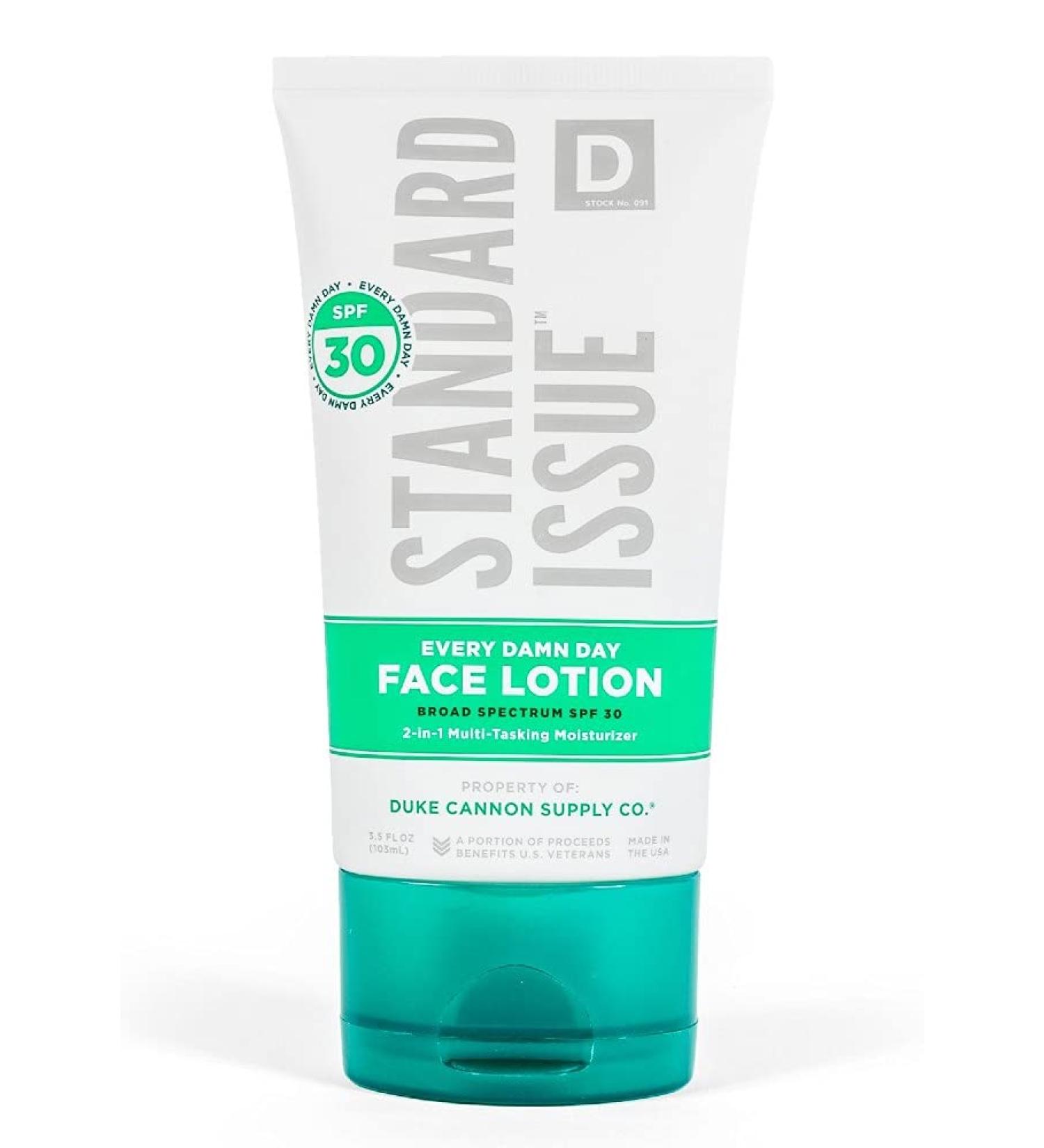 Duke Cannon 2-in-1 SPF Face Lotion for Men 3.5Fl Oz - Broad Spectrum SPF 30 Moisturizer - Buy Online on GoSupps.com