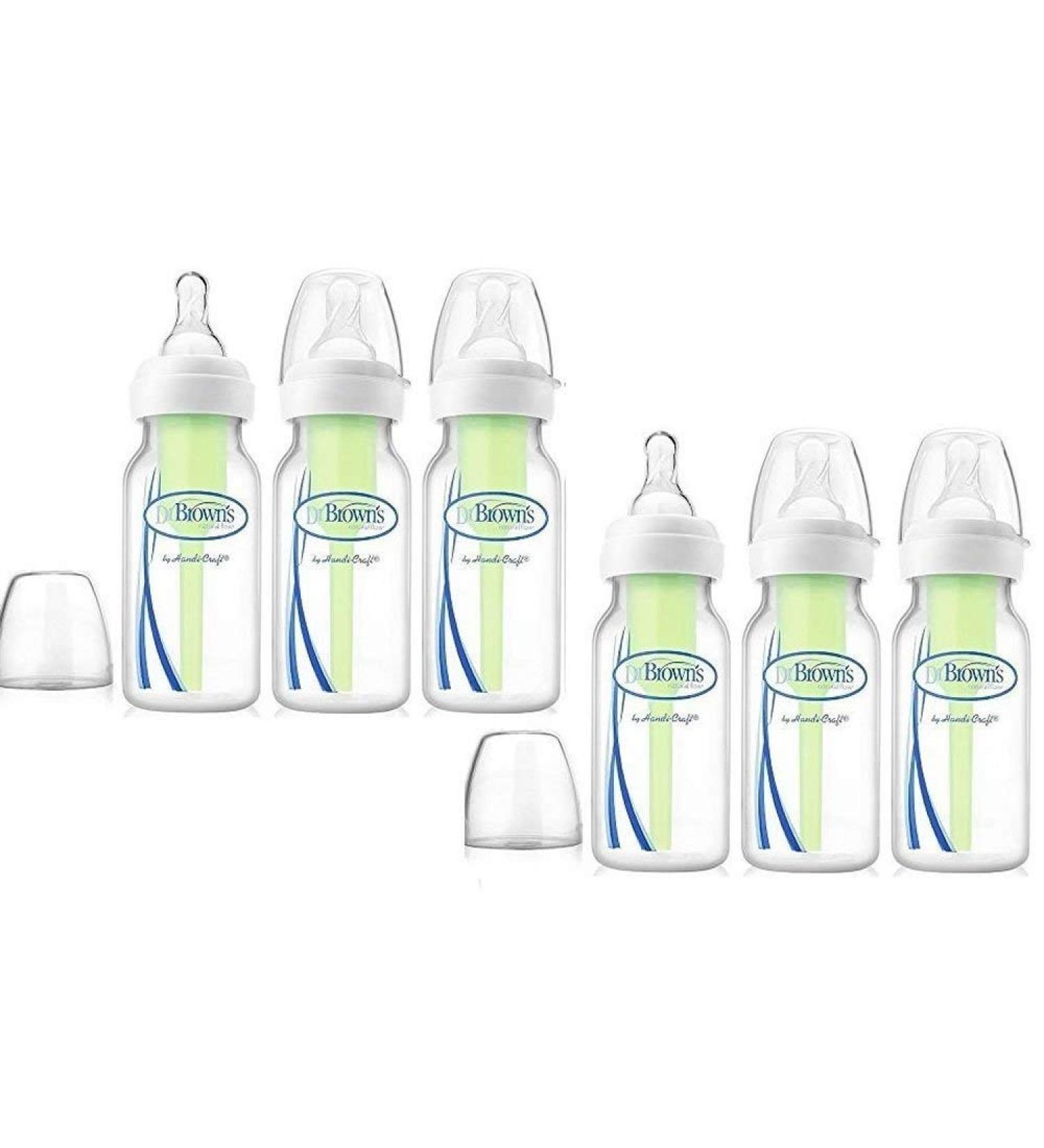 Dr. Brown's 4 oz Baby Bottles - 6 Pack with Vent Option - Buy Online on GoSupps.com