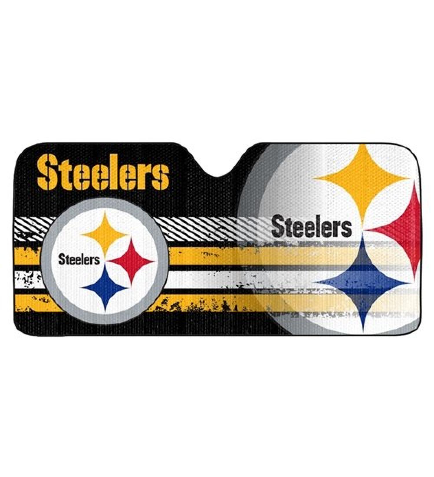 Pittsburgh Steelers Auto Sun Shade - 59''x27''
