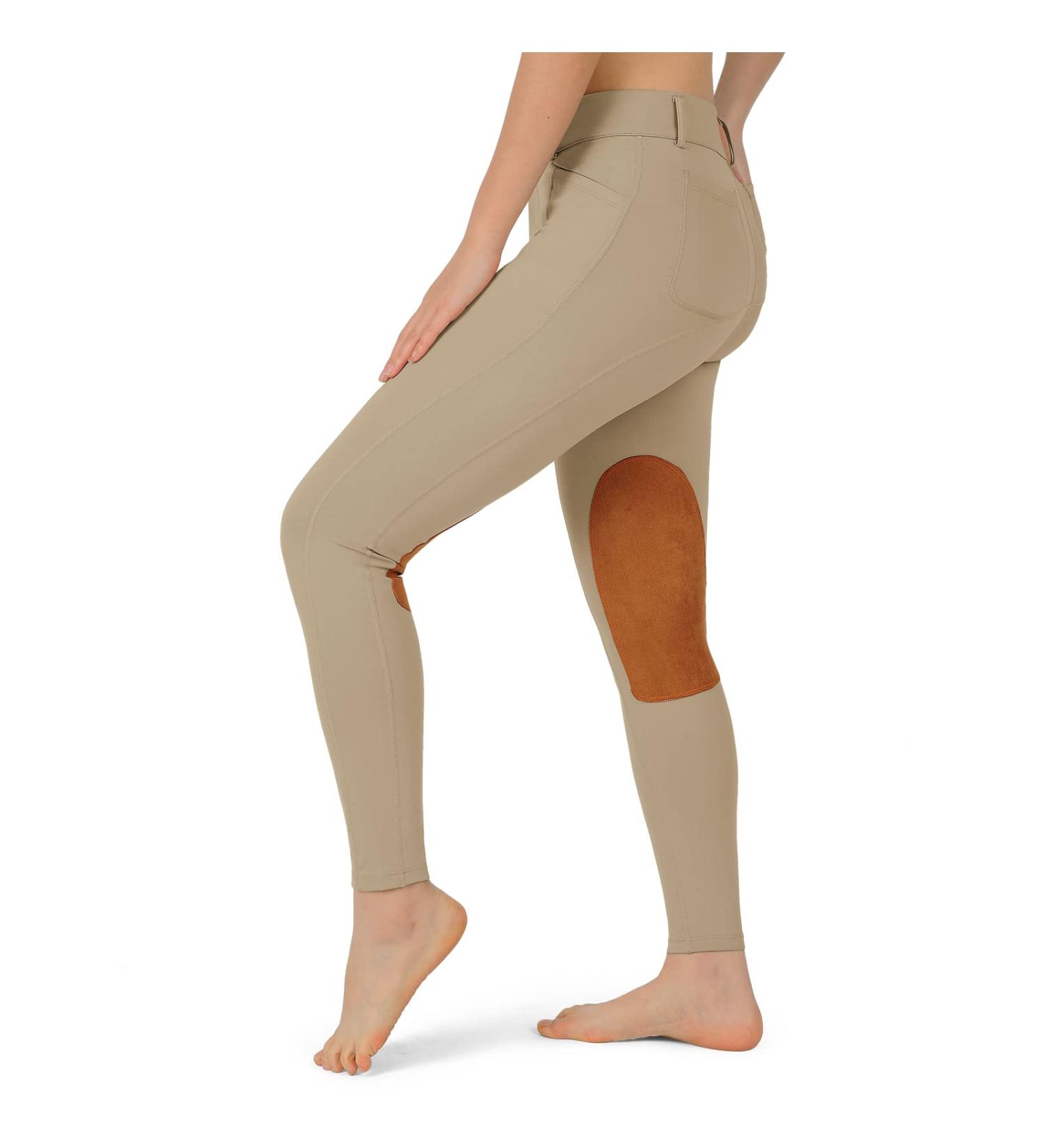 Beroy Kids Horse Riding Knee-Patch Breeches - Khaki X-Small - Buy Online on GoSupps.com
