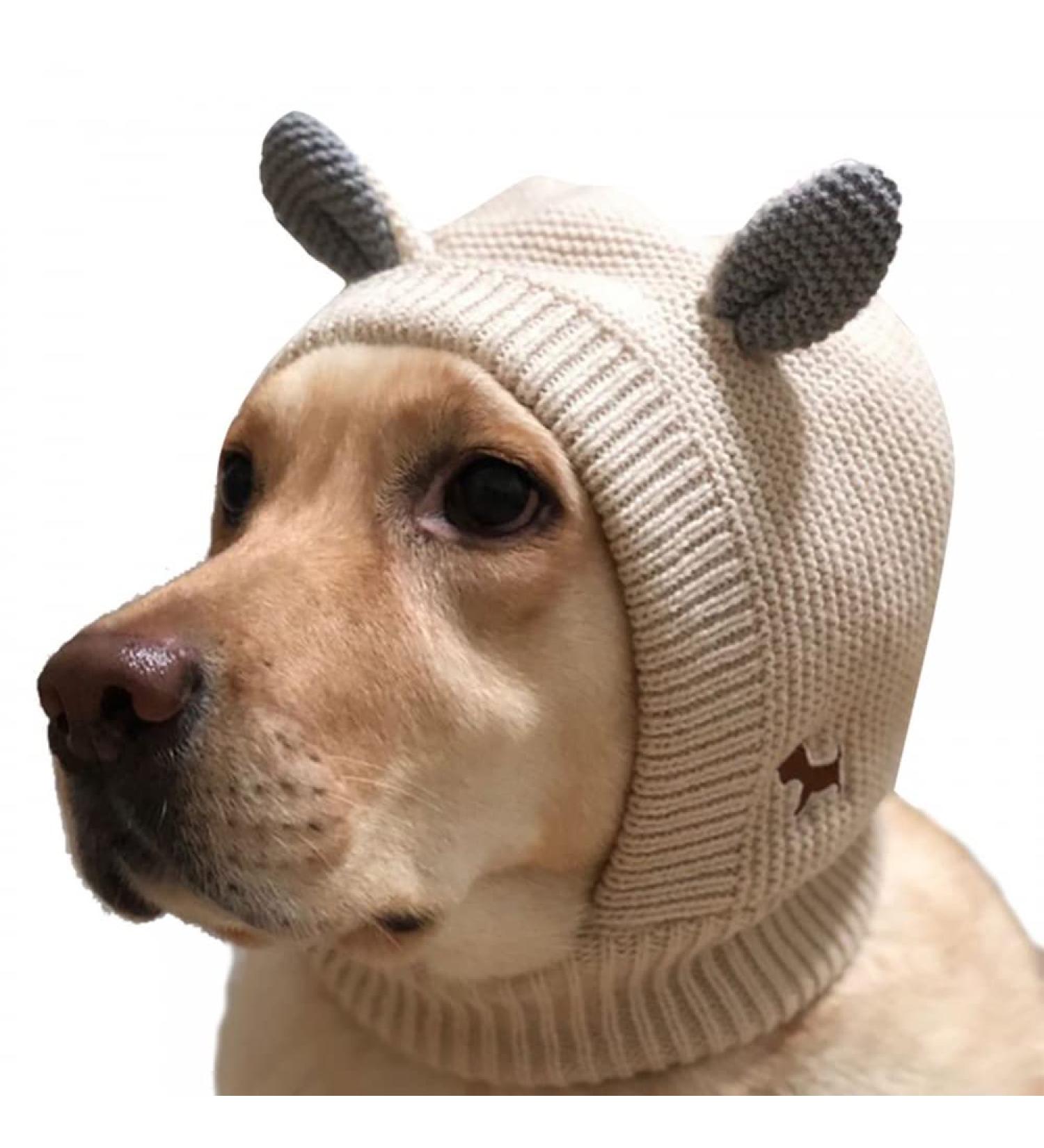 Quiet Ears for Dogs Dog Snood Warm Dog Ears Cover Noise Protection for Anxiety Relief & Calming Pet beige - Buy Online on GoSupps.com