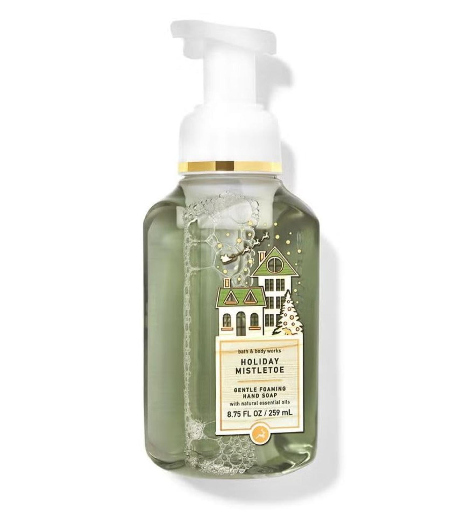 Bath Body Holiday Mistletoe Gentle Foaming Hand Soap - 8.75 Fl Oz - Scented with Natural Essential Oils