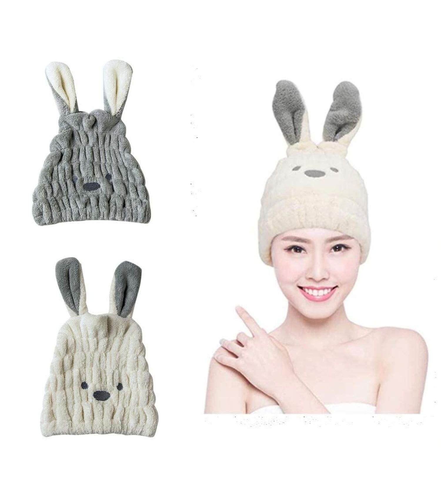 Buy 2-Piece Quick-Drying Hair Towel Wrap - Microfiber Hair Turban for Women & Kids - Buy Online on GoSupps.com