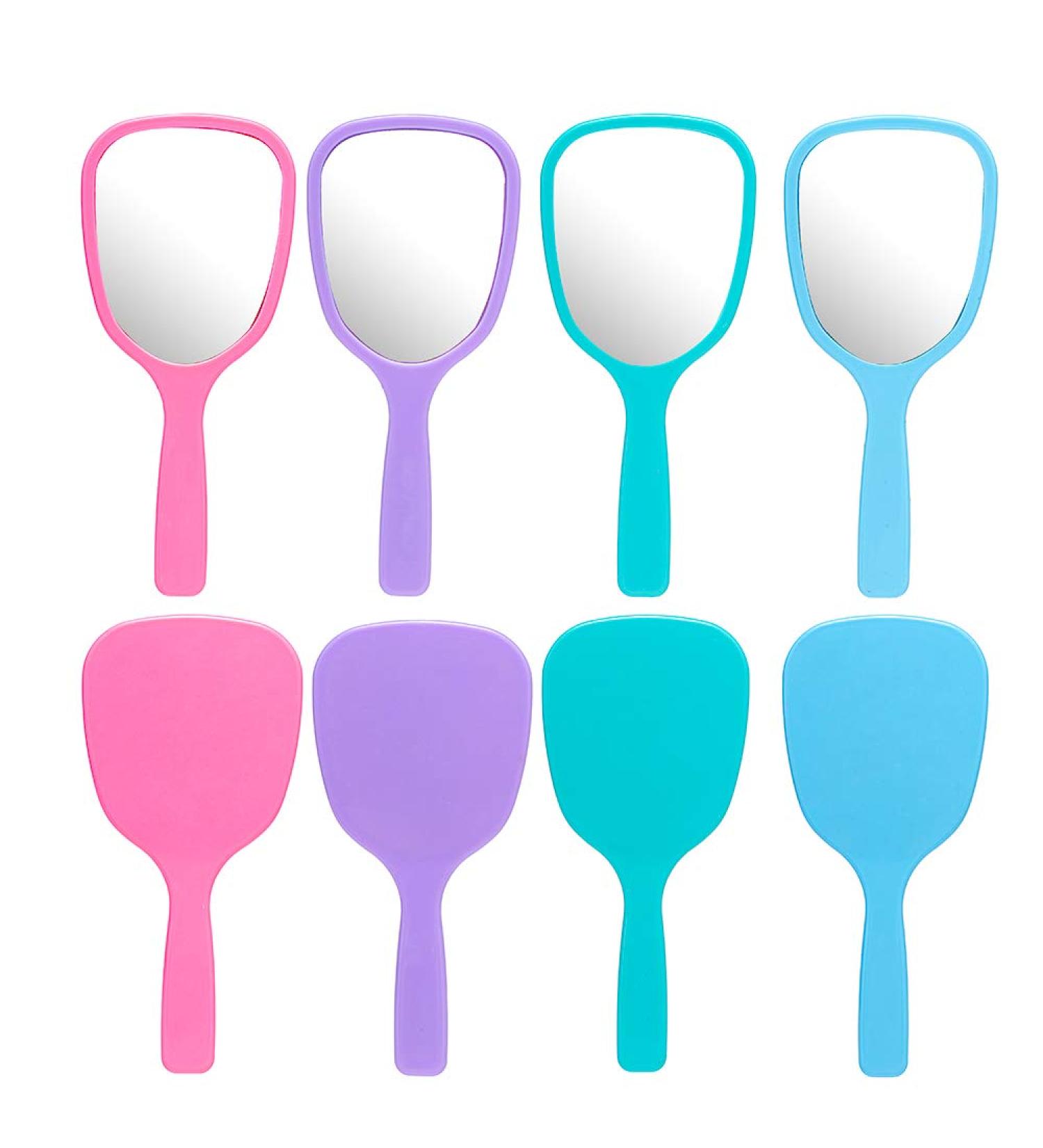8PCS Handheld Makeup Mirrors for Travel, Camping, and Home | Portable Personal Cosmetic Mirror - Buy Online on GoSupps.com