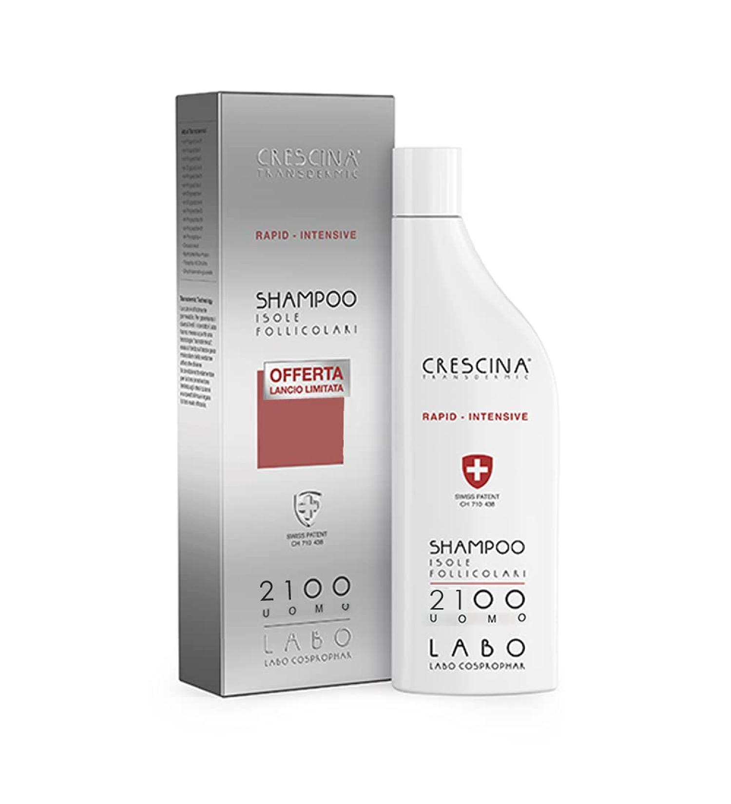 LABO Crescina Transdermic RAPID INTENSIVE Follicular Islands Shampoo for Lightening Hair 2100 Men 150 ml