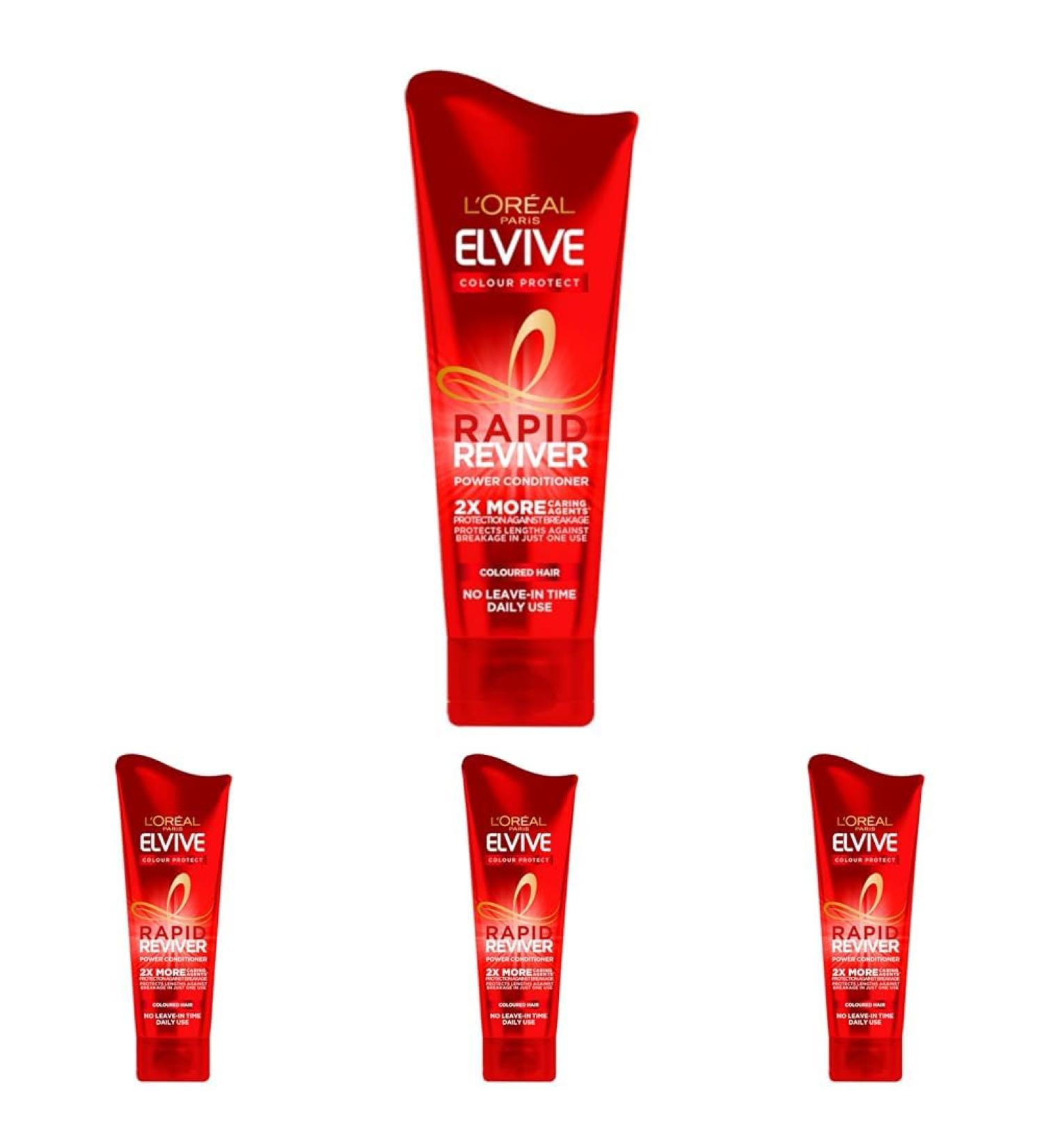 L Oreal Elvive Colour Protect Rapid Reviver Coloured Hair Power Conditioner 180 ml (Pack of 4) - Buy Online on GoSupps.com