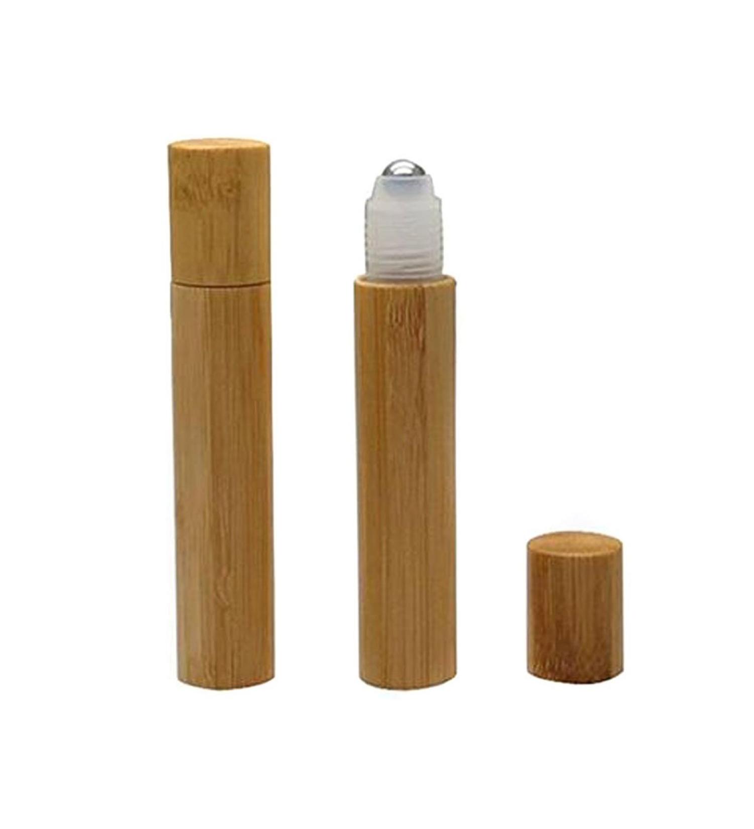 Ericotry 2-Pack 15ml Bamboo Leader Roller Bottles - Stainless Steel Ball for Essential Oils Perfume & Lip Balm - Buy Online on GoSupps.com