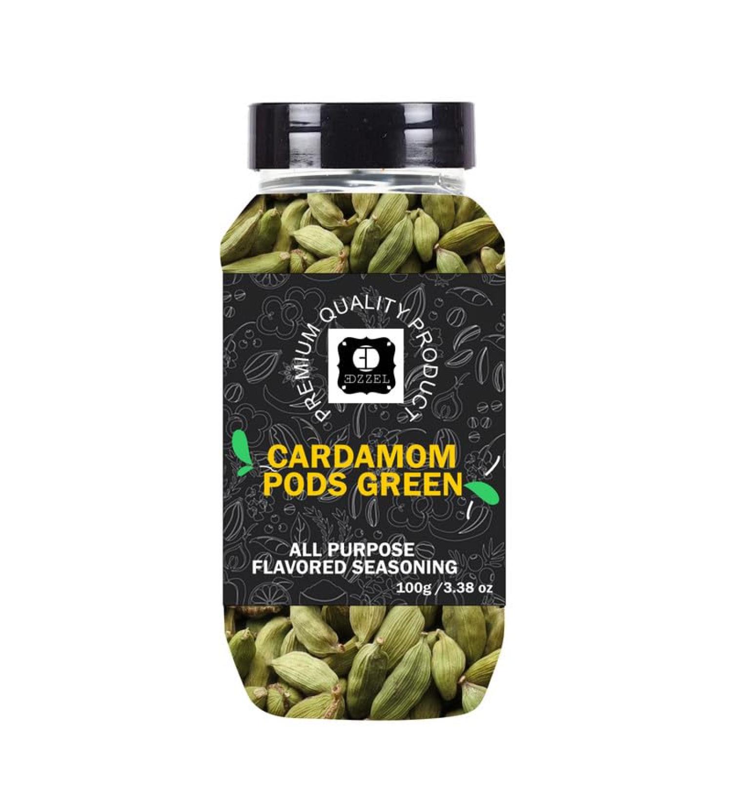 EDZZEL EDZZEL 2 x Premium Quality Natural Indian Cardamom Pods Green 100g Box