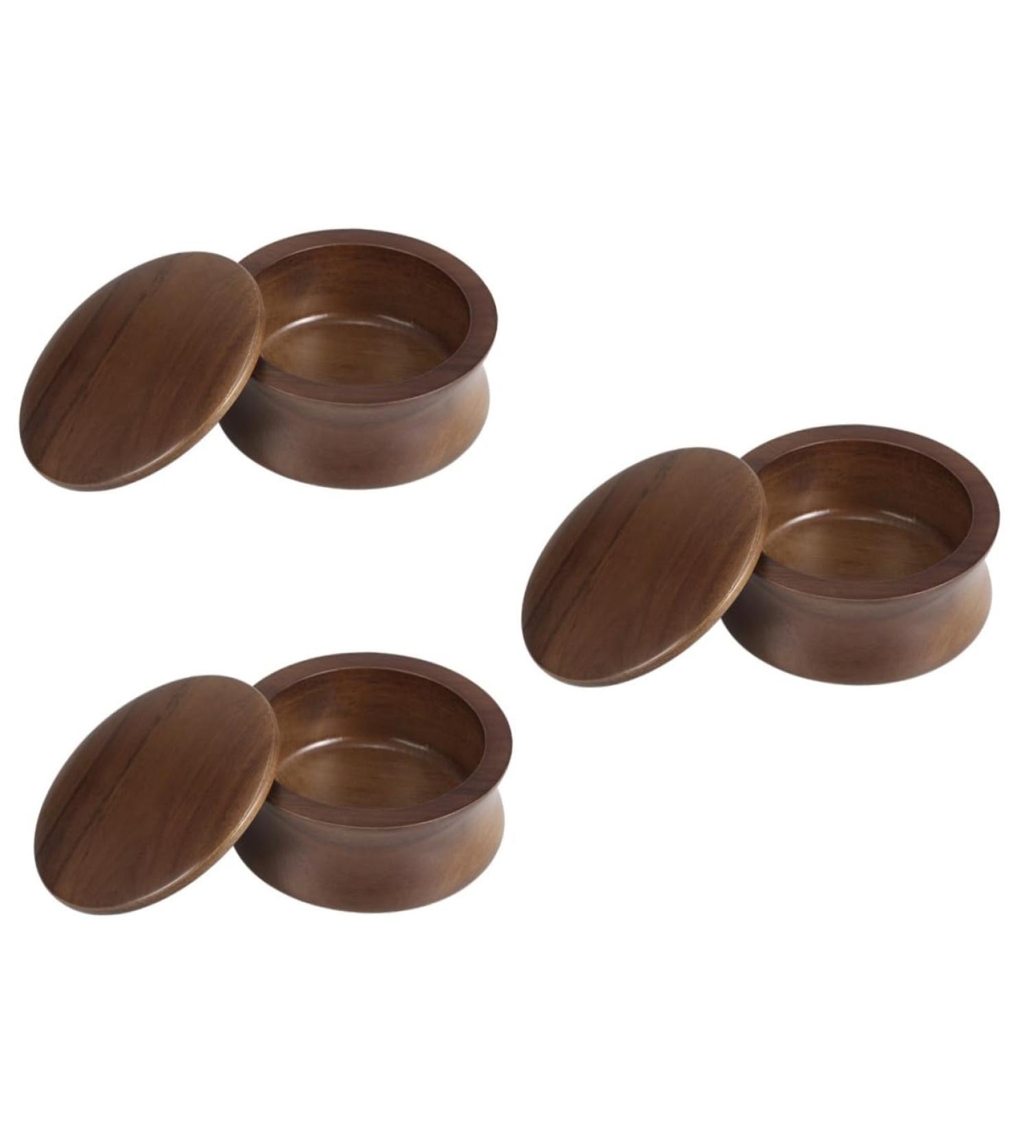 Minkissy 3-Piece Wooden Menu Holder & Men's Grooming Set - Cream Suit Shaving Soap Bowl Shaving Butter Razor Shell & Foam Set - Perfect Accessories for Men - Buy Online on GoSupps.com