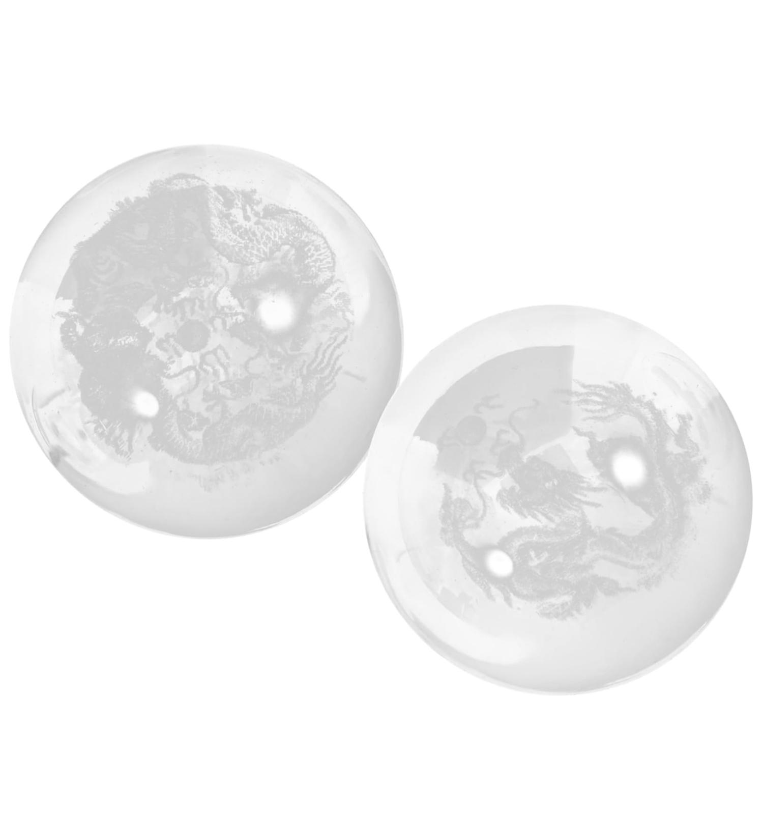 Goohochy 2-Piece Healthy Glass Massage Balls for Hand Training & Pain Relief - International Shipping Available - Buy Online on GoSupps.com
