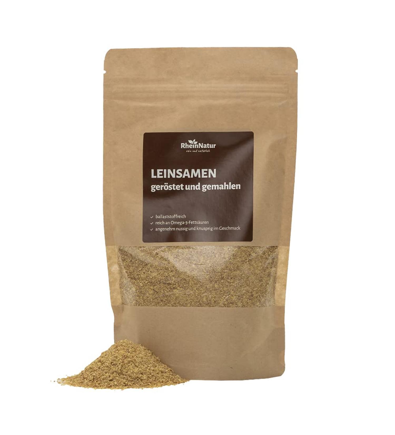 Rheinnatur Golden Linseed 200g - Vegan Linseed Flour Rich in Protein & Healthy Fats - International Shipping - Buy Online on GoSupps.com