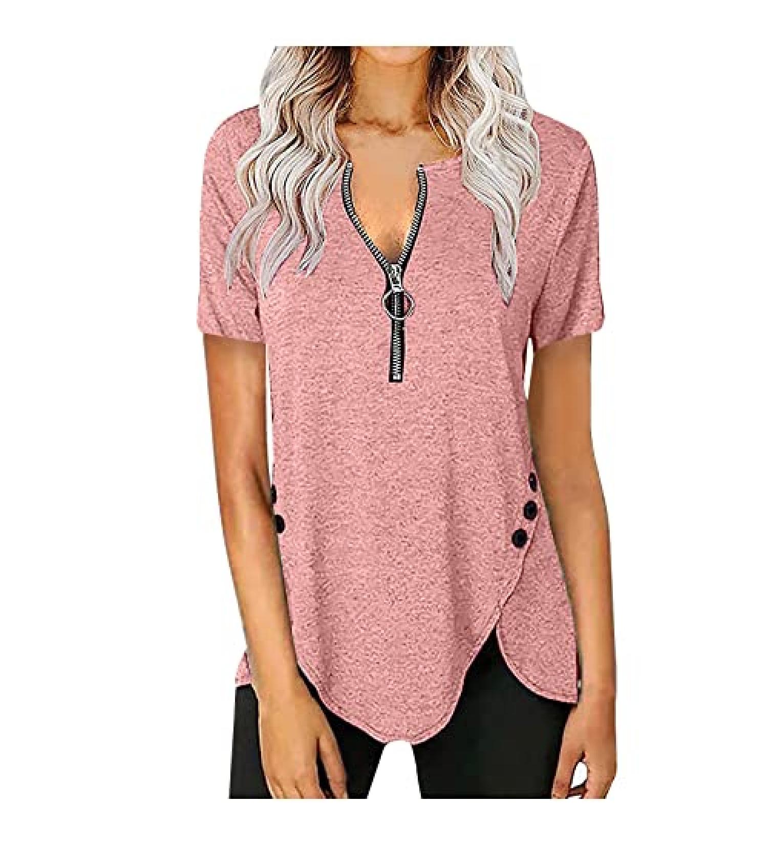Ganfancp Women's Spring Breathable Tunic Top - Pink, X-Large - Buy Online on GoSupps.com