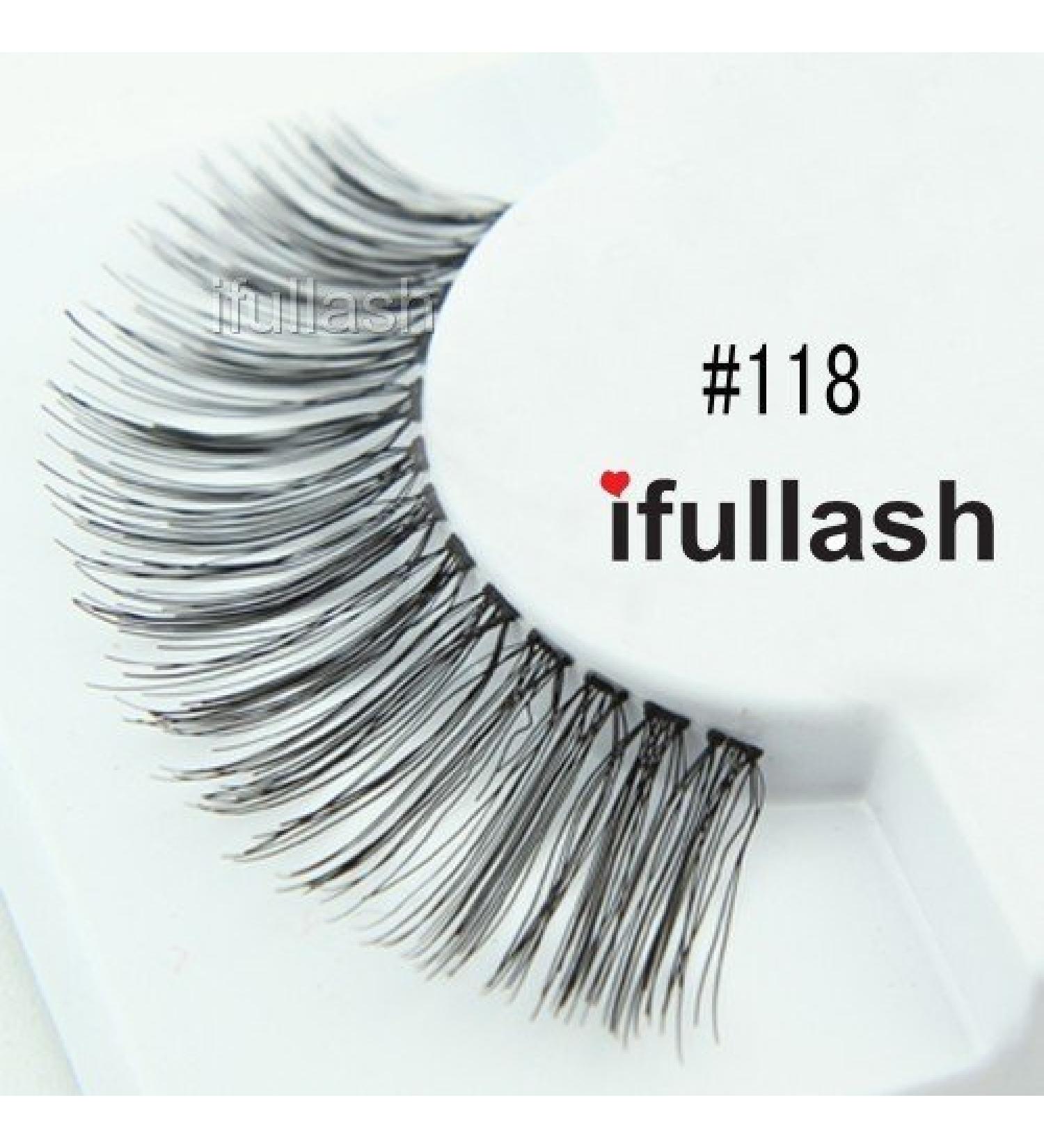 Buy #118 12 Pairs 100% Human Hair Eyelashes - Premium Quality Eye Lashes for International Shipping - Buy Online on GoSupps.com