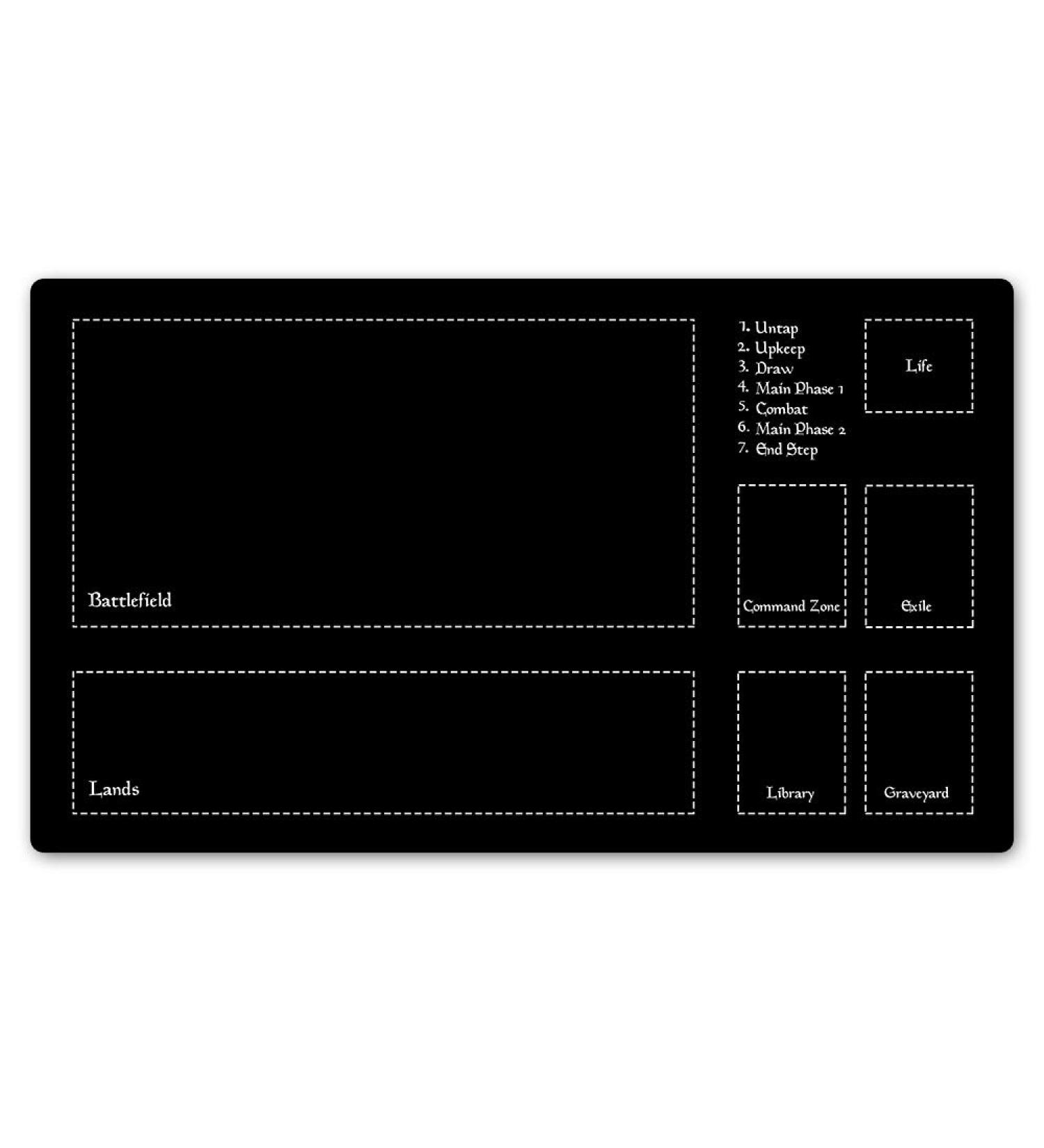 Black Background White Lines Board Games Playmat - Magica Card Game Play Mat Bag - Buy Online on GoSupps.com