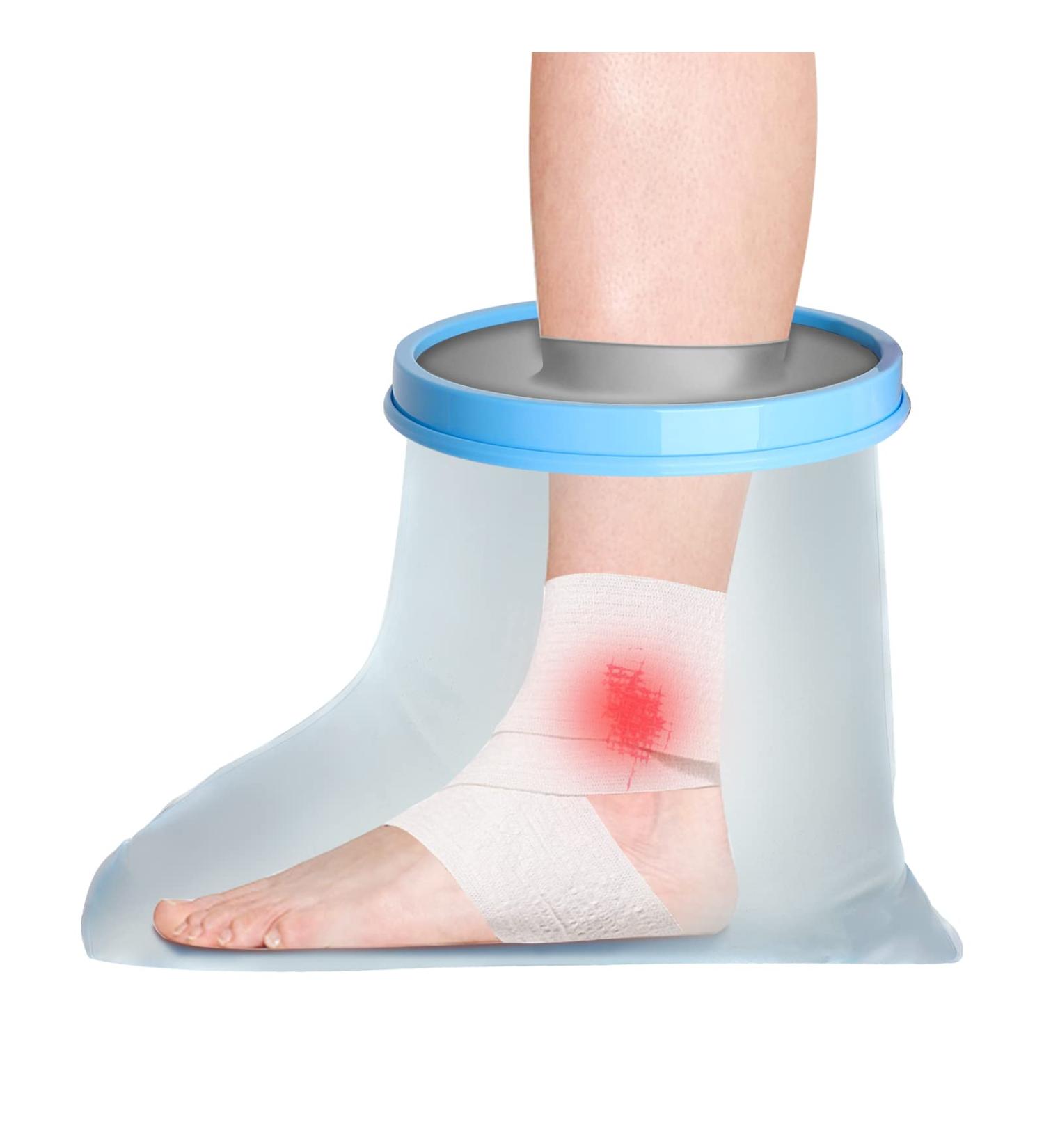 Waterproof Foot Cast Cover - Reusable Sealed Watertight Protector for Shower & Bath | Adult Foot/Ankle - Cast Bandage Bag Protector - Buy Online on GoSupps.com