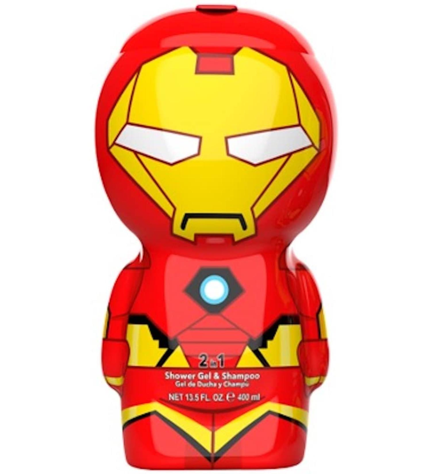 Air-Val Marvel Iron Man 2-in-1 Shower Gel & Shampoo - 3D Figure with Great Fragrance for Children and Adults (400 ml) - Buy Online on GoSupps.com