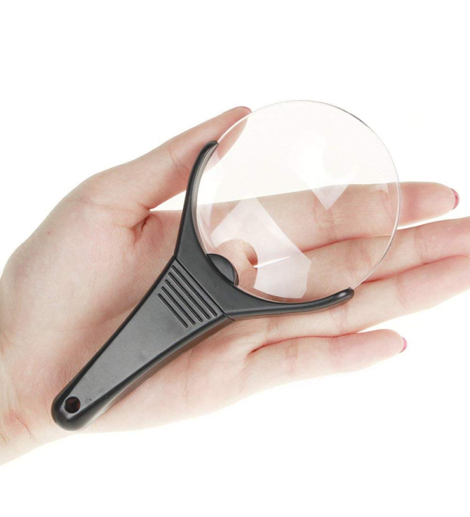 Magnifying Glass Frameless Handheld 3 Times Magnifying Glass Old Man Reading Reading Reading Newspaper Antiquities Identification Big Lens Black Made in China - Buy Online on GoSupps.com