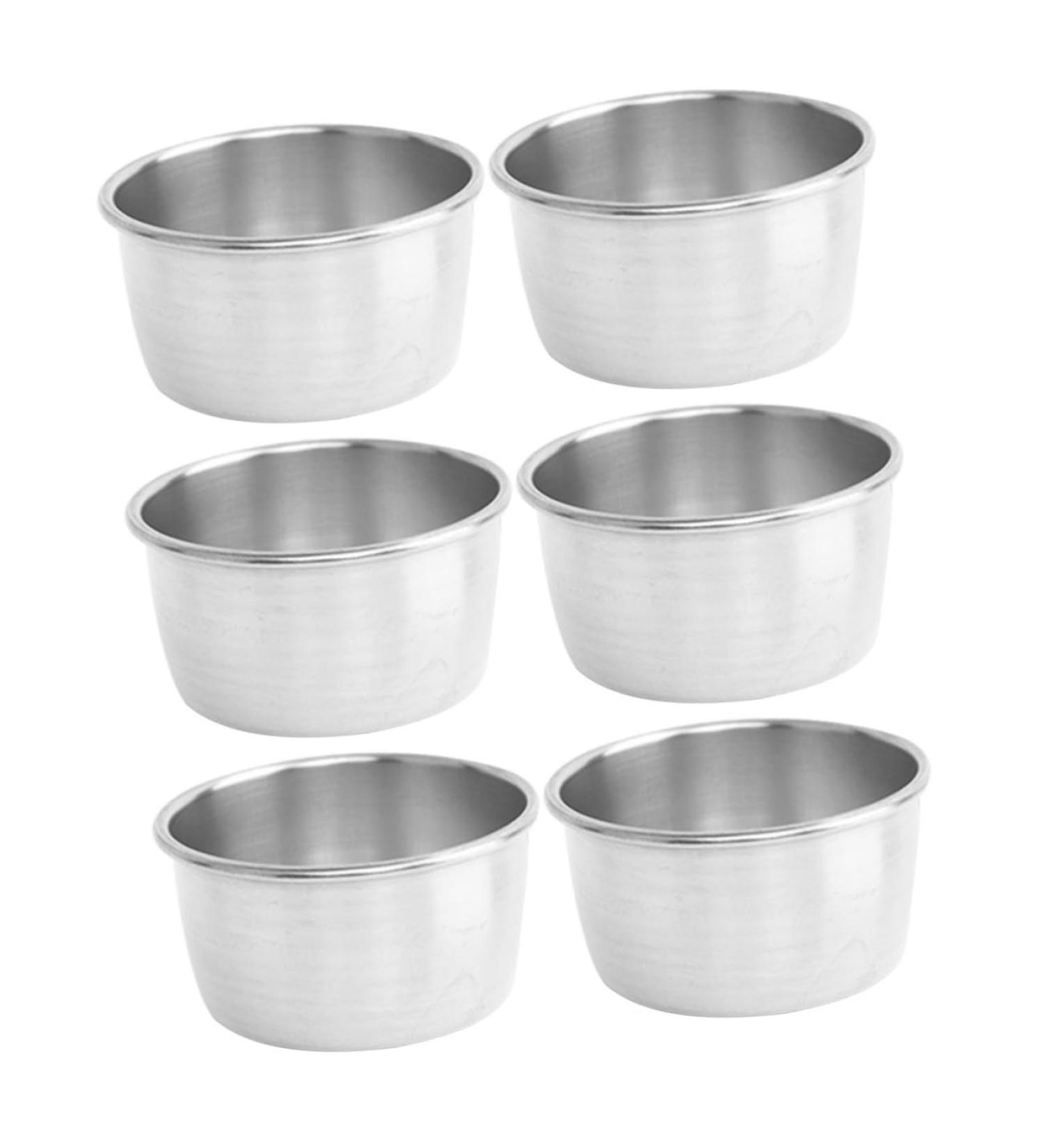 Zerodeko 6 Pcs Steak Sauce Cups Dessert Charcuterie Dipping Sauce Cups Grill Indoor Measuring Cups Metal Portion Cups Small Sauce Cups Ketchup Seasoning Cup Stainless Steel Household 5.5X5.5CMx3pcs Silverx3pcs - Buy Online on GoSupps.com