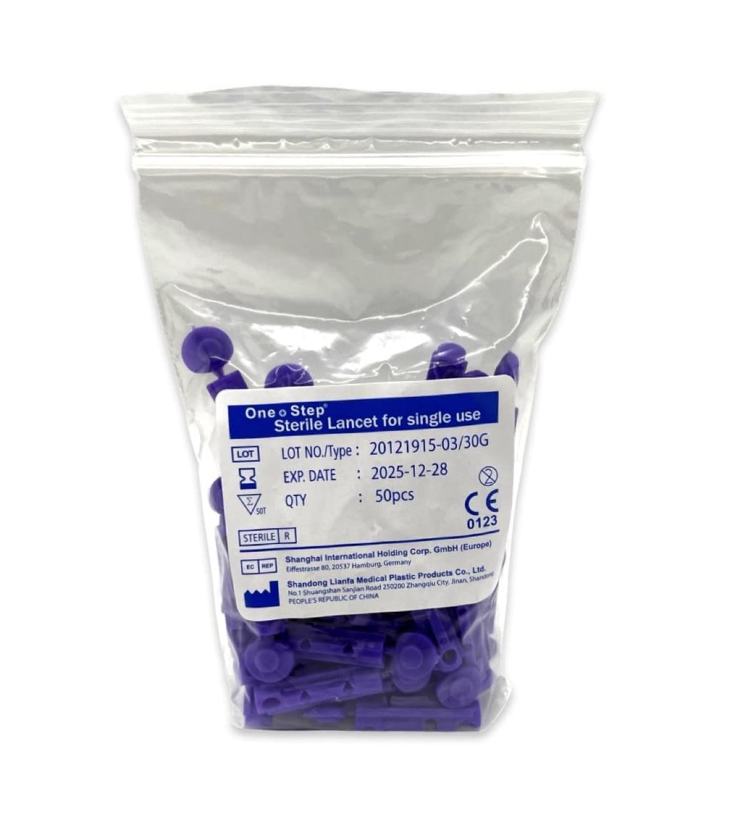 One Step Sterile 30g Safety Lancets - Disposable Twist Top Lancet Pen for Diabetic Blood Glucose Testing (200 x 30g Lancets) - Buy Online on GoSupps.com