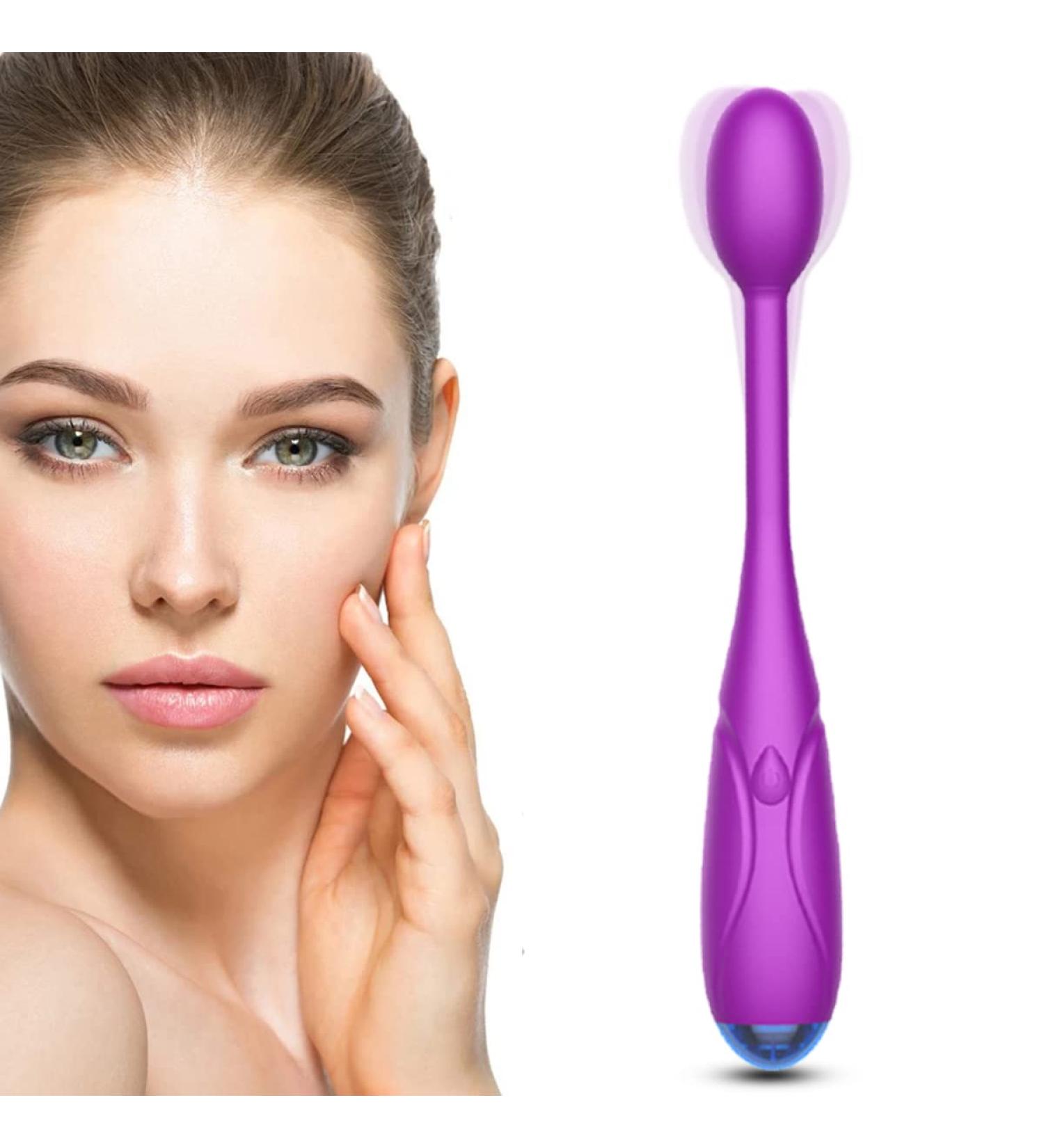 Personal Eye Massager Wand Vibrating Treatment for Dark Circles Puffiness & Fatigue | Anti-Aging Facial Device - Purple - Buy Online on GoSupps.com