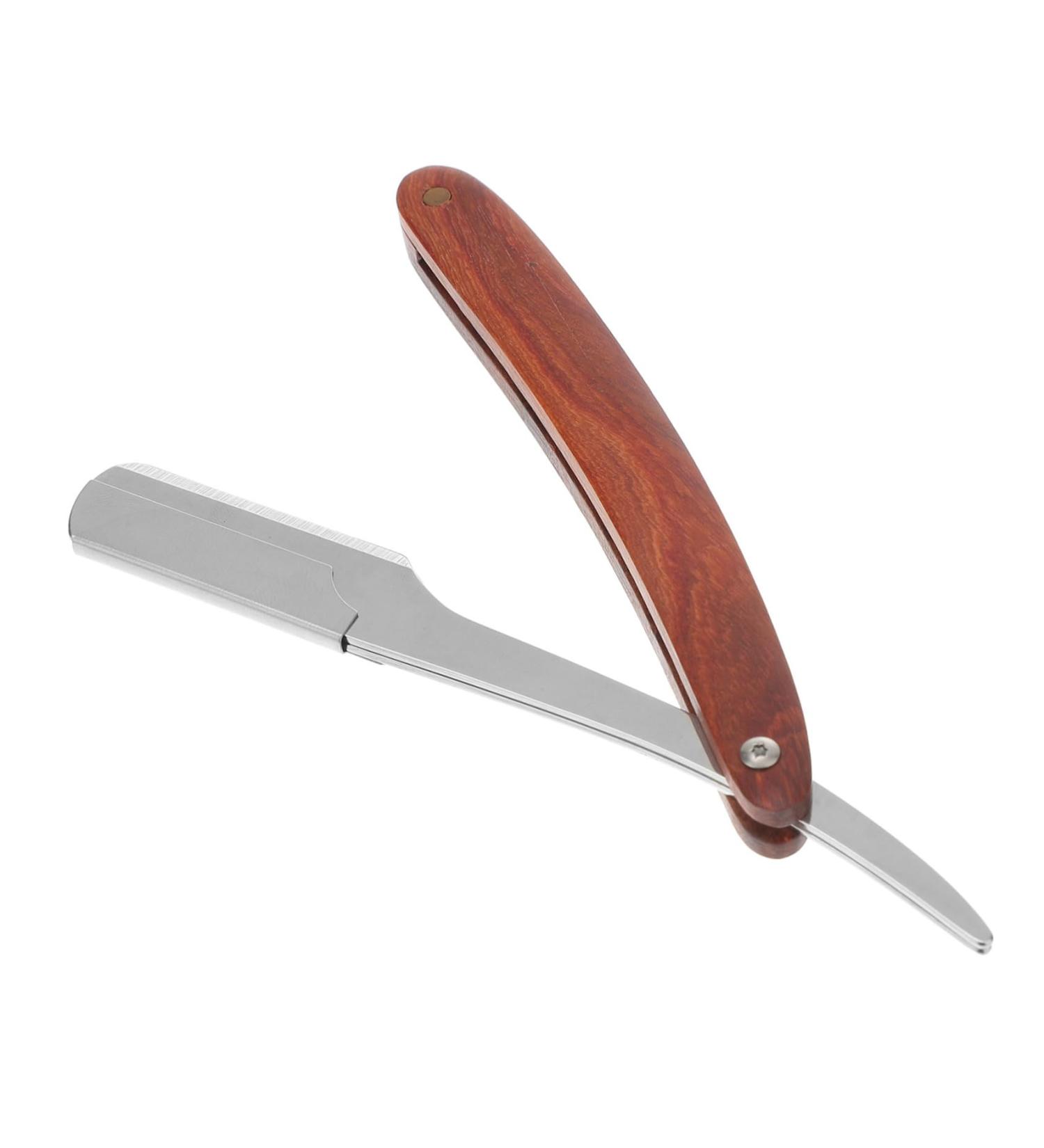 Buy Stainless Steel Shaving Razor for Men - Premium Straight Barber Trimmer & Facial Spatula | International Shipping Available - Buy Online on GoSupps.com