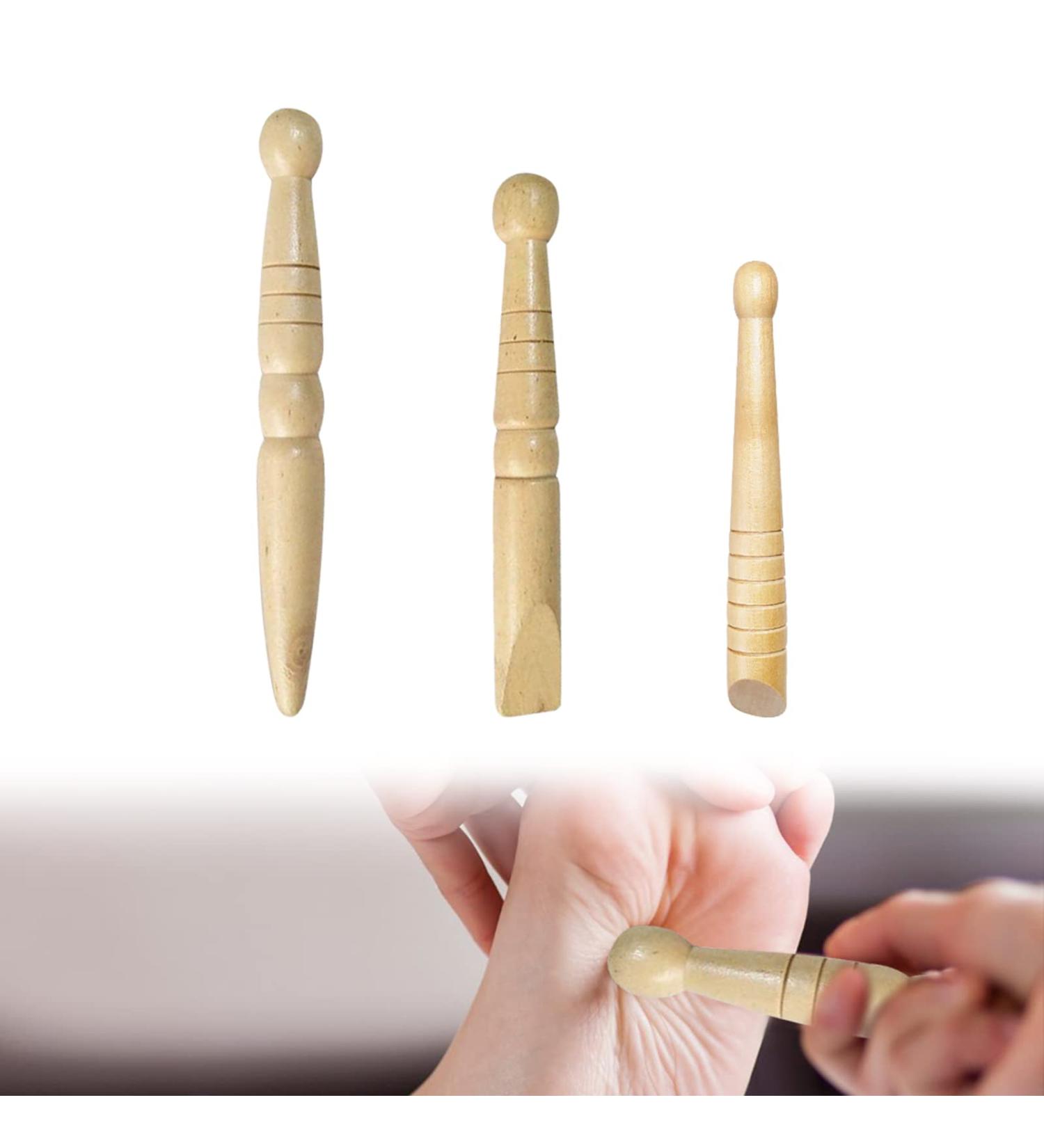 3-Piece Massage Wood & Acupressure Pen Set - Trigger Point Relief for Shoulder Back & Legs - Relaxation & Pain Relief Solutions - Buy Online on GoSupps.com
