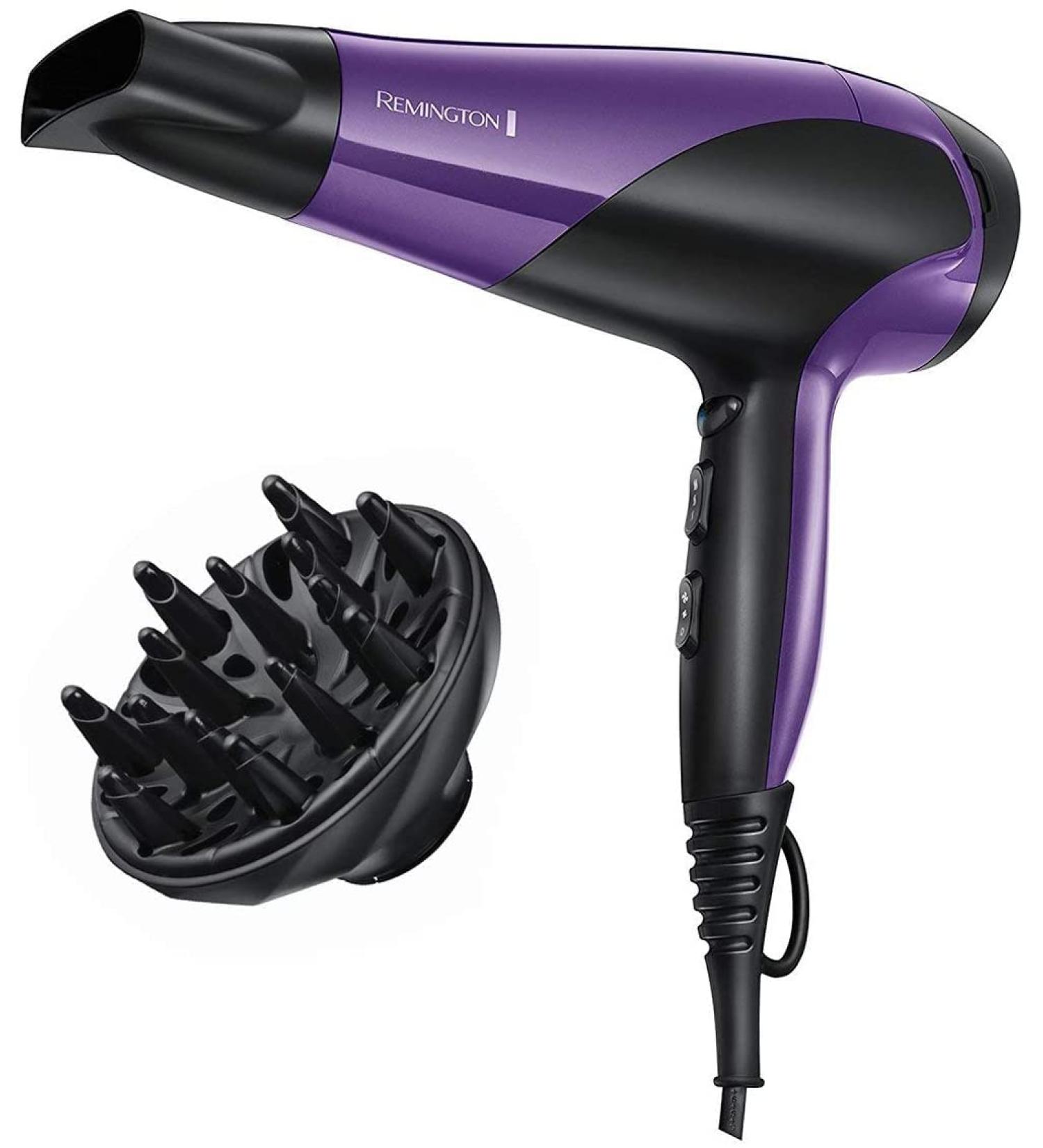 Remington D3190 Hair Dryer - 2200W Ion Care with Ceramic Ring 3 Heat & 2 Speed Settings Purple - Perfect for Gentle Styling & Even Heat Distribution - Buy Online on GoSupps.com