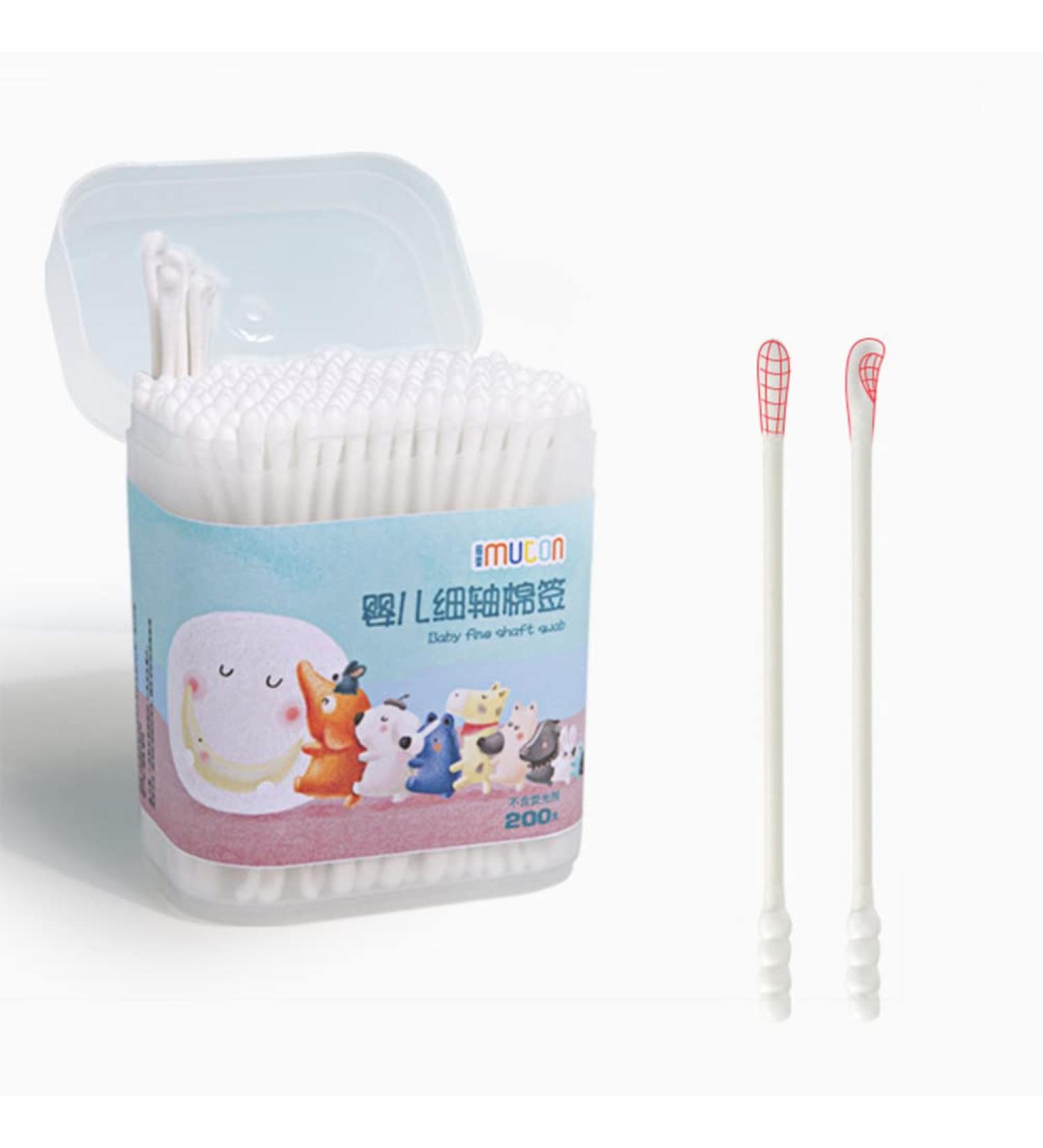 400pcs Toddmomy Baby Cotton Swabs Accessories - Round Spiral Tip for Nose & Ears | Infant Nasal Booger Cleaner & Makeup Application - Buy Online on GoSupps.com