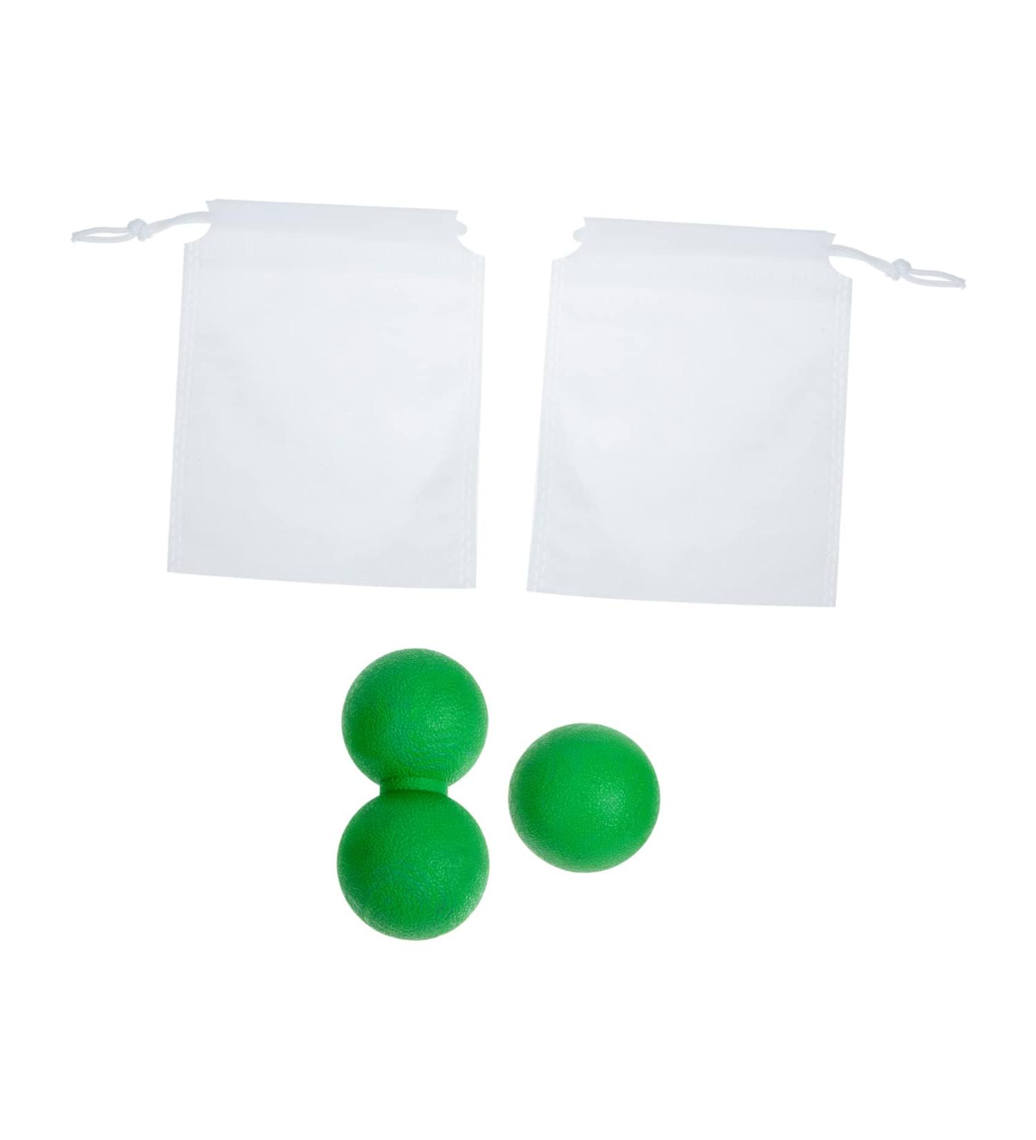 Besportble Fascia Ball Massage Set - Peanut Fitness Ball for Plantar Fasciitis & Muscle Relief - TPE Trigger Point Therapy Device - Buy Online on GoSupps.com