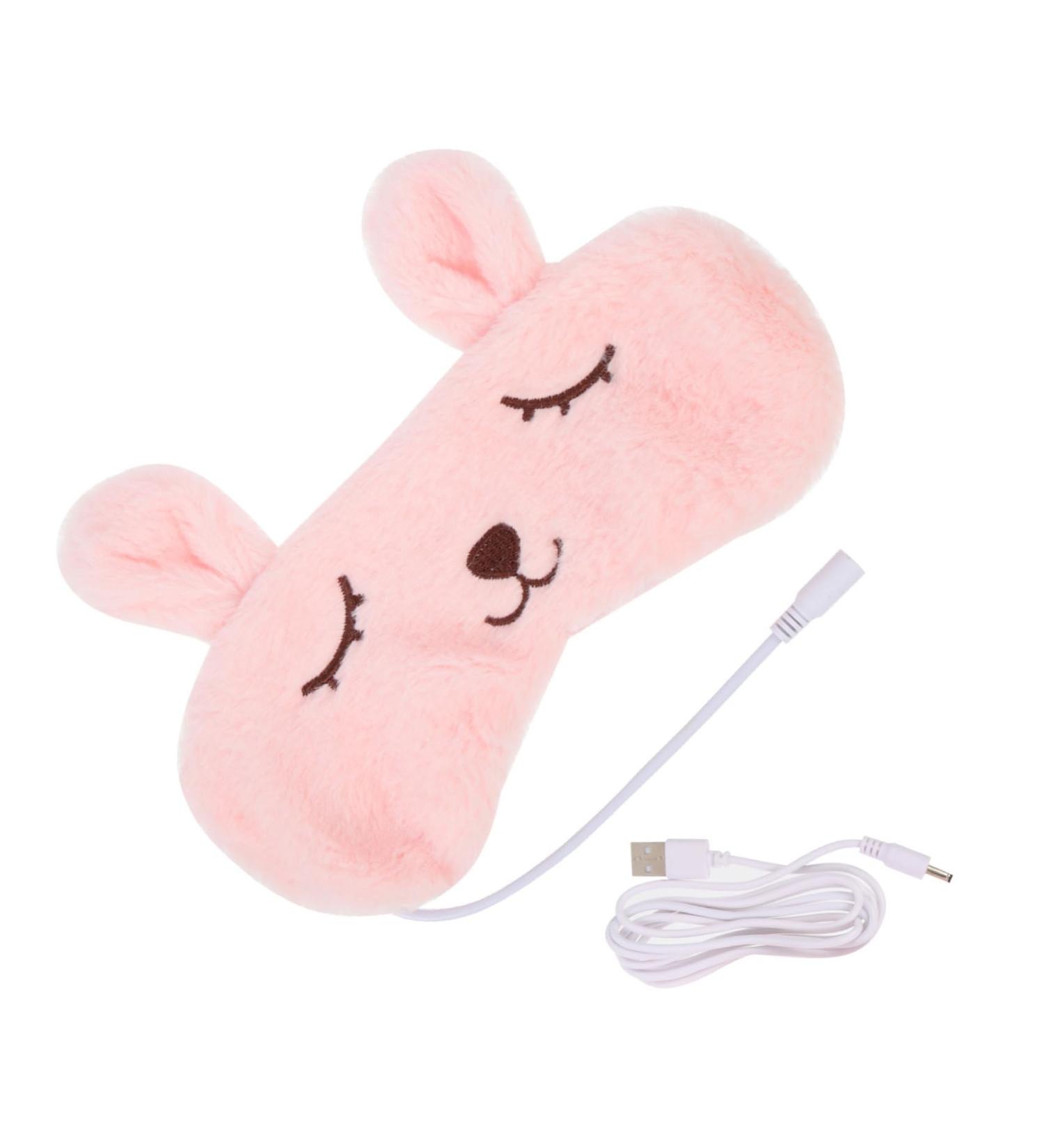 GARVALON USB Heating Eye Mask Night Eye Cover Decorative Eye Cover Eye Mask for Home Travel Eye Mask Night Eyeshade Electric Eye Cover Rechargeable Eye Mask Night Eye Mask Travel Eye Pad Pink 20.5x10x0.8cm - Buy Online on GoSupps.com