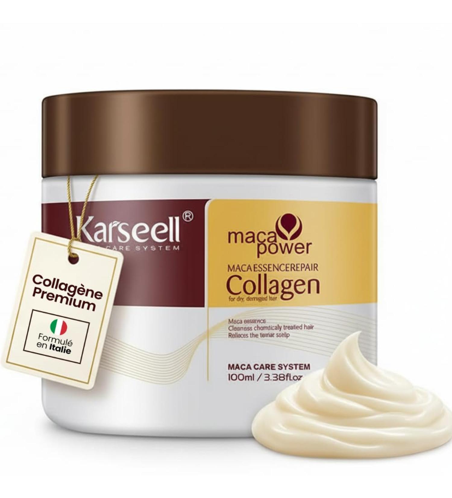  Karseell MACA CARE SYSTEM Karseell MACA CARE SYSTEM Professional Hair Mask Collagen Argan Coconut Shea Nourishing Moisturizing Repairing Anti-Frizz Dry Damaged Curly Straight Hair Sulfate-Free Travel Size 100ml - Buy Online on GoSupps.com