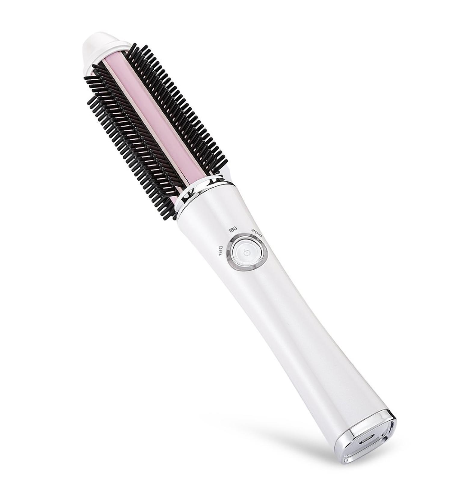 Portable USB Cordless Hair Straightener & Curler Comb - Mini Size Dual Voltage 2600mAh Rechargeable Battery for Travel - White - Buy Online on GoSupps.com