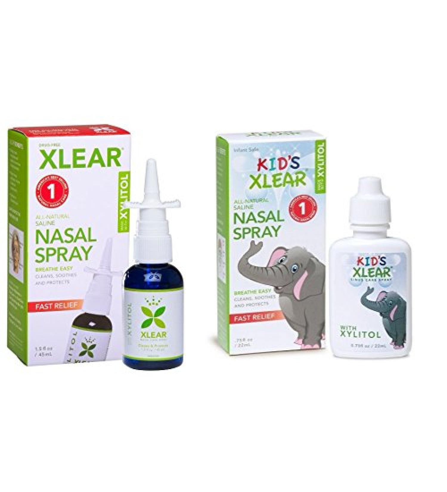 XLEAR Nasal Spray Bundle with Xylitol, Grapefruit Seed Extract - 1.5 and 0.75 fl. oz - Buy Online on GoSupps.com