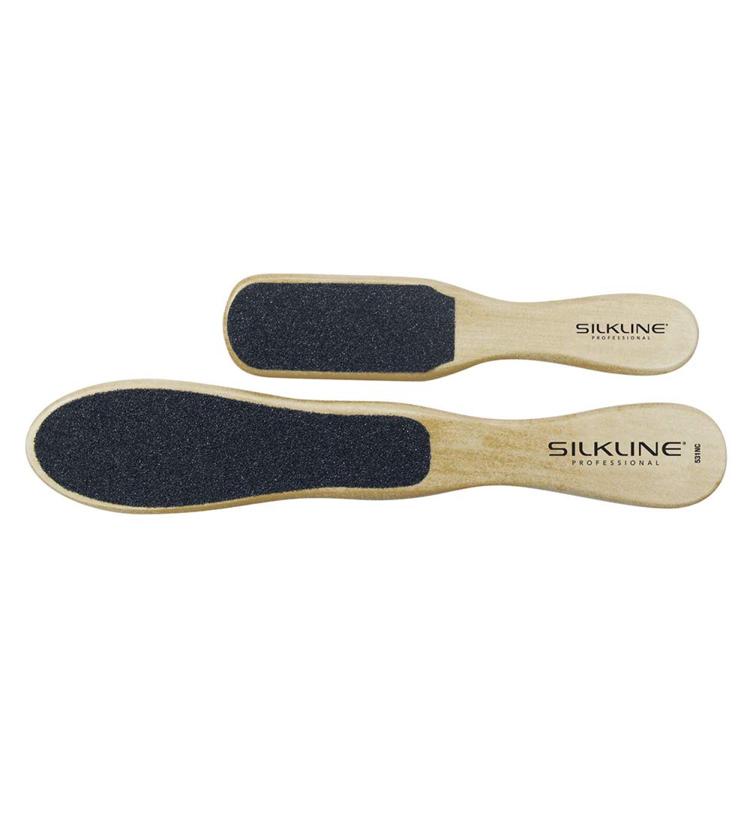 SILKLINE PROFESSIONAL Two-Sided Foot File with Oak Wood Handle - Full and Mini Size Duo - Buy Online on GoSupps.com