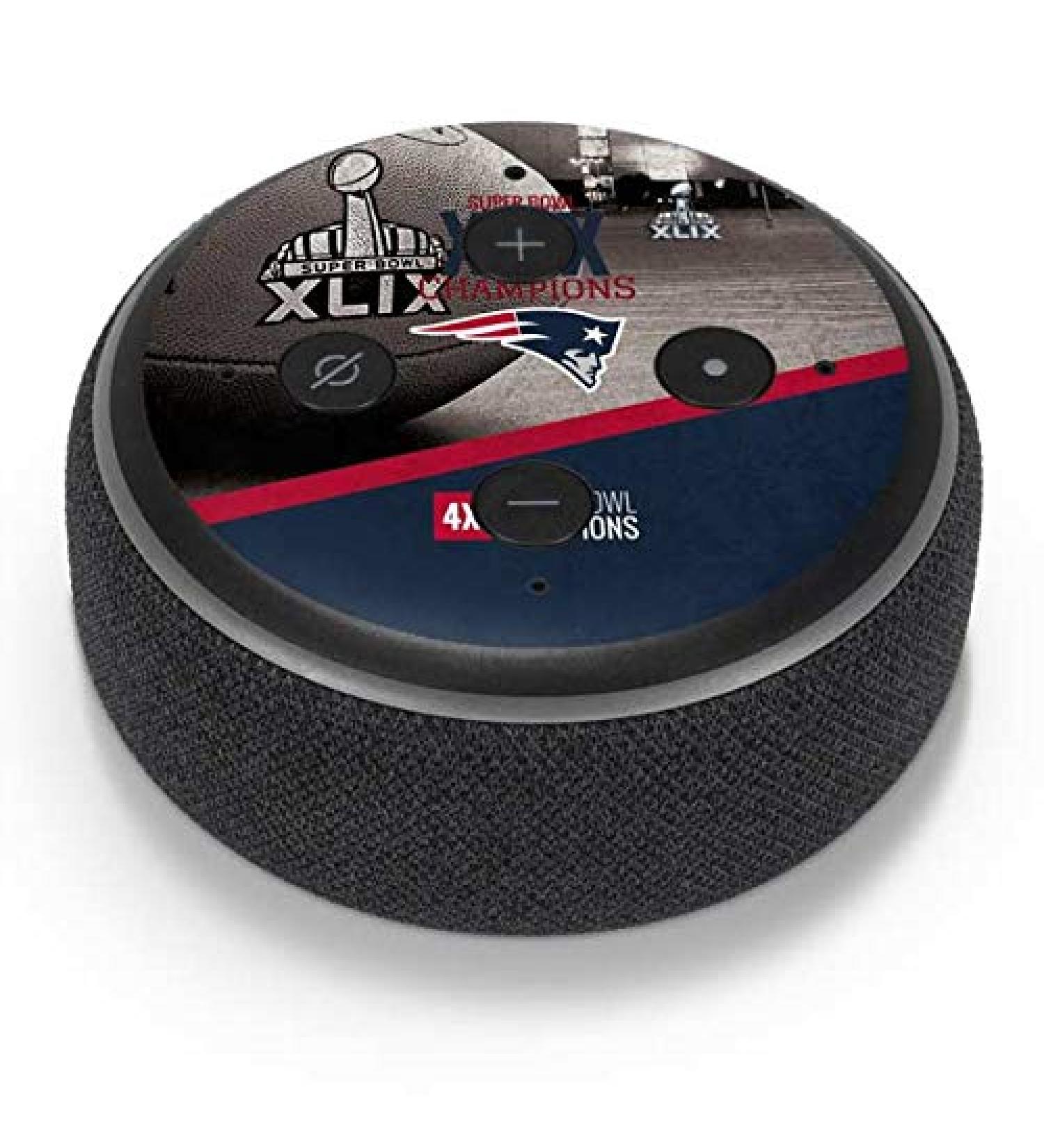 NFL Patriots Super Bowl XLIX Champs Skinit Decal Audio Skin for Amazon Echo Dot 3 - Buy Online on GoSupps.com